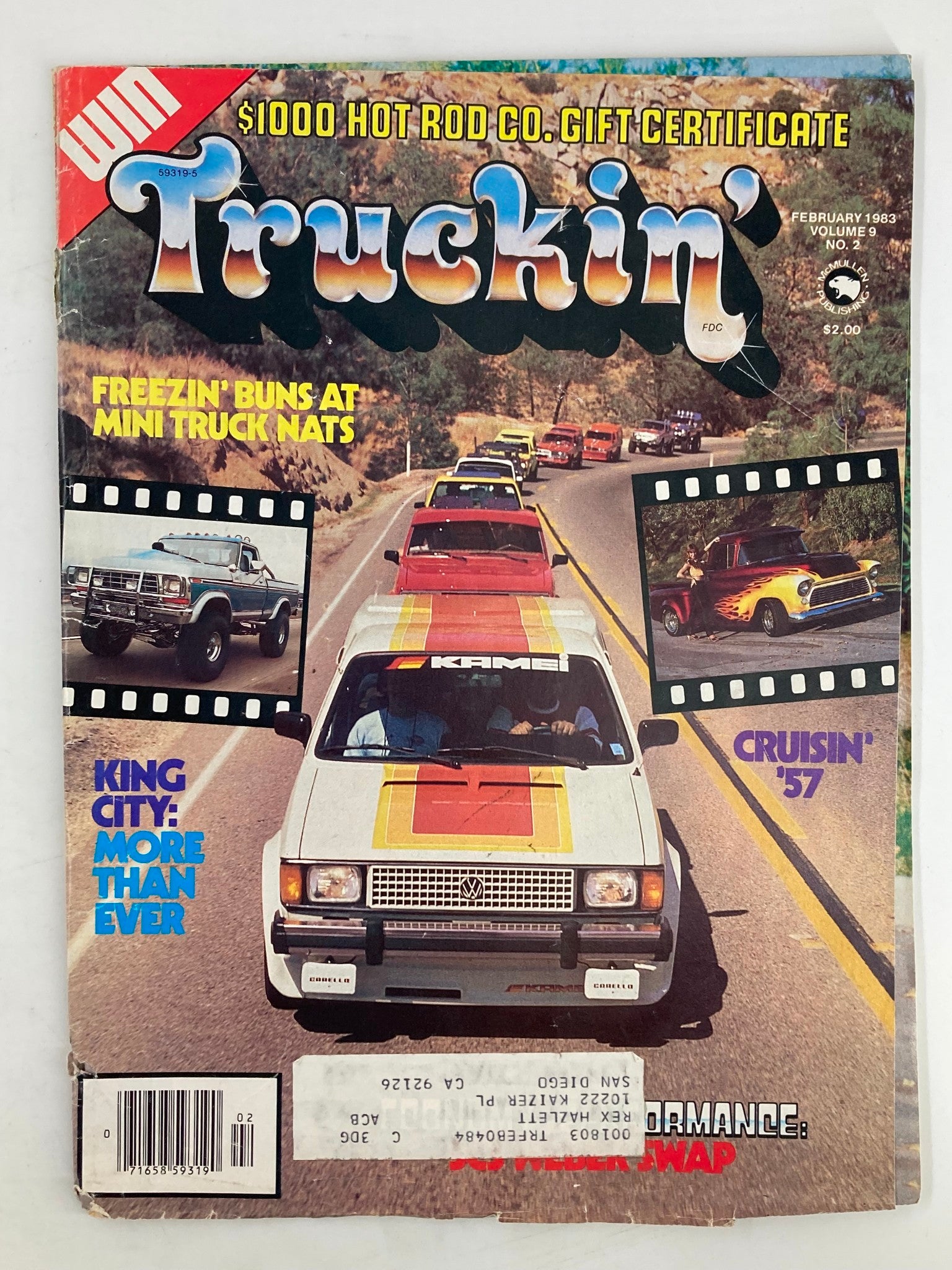 VTG Truckin Magazine February 1983 Freezin' Buns at Mini Truck Nats