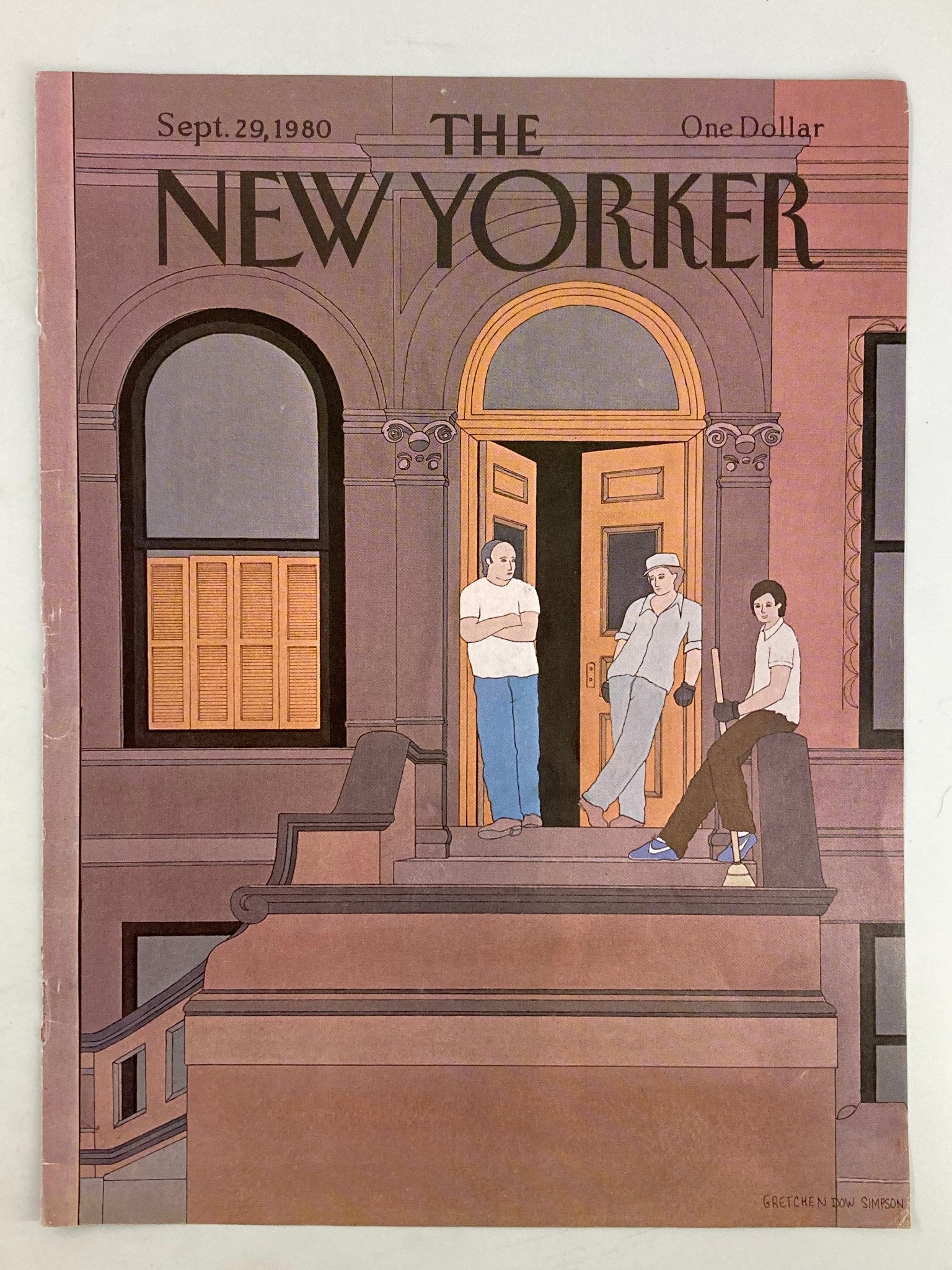 COVER ONLY The New Yorker September 29 1980 Waiting Up by Gretchen Dow Simpson