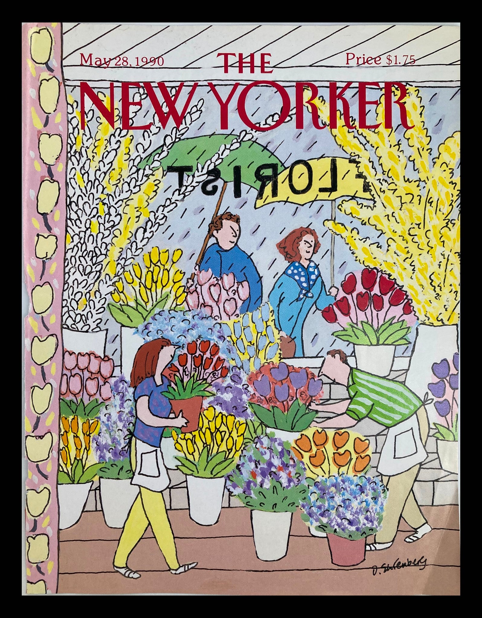 COVER ONLY The New Yorker May 28 1990 Queen's Florist by Devera Ehrenberg