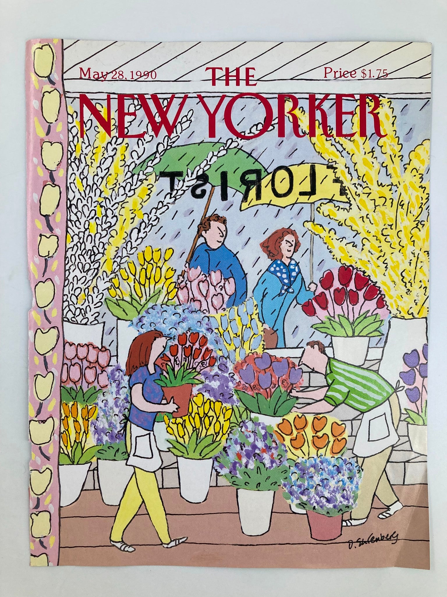 COVER ONLY The New Yorker May 28 1990 Queen's Florist by Devera Ehrenberg