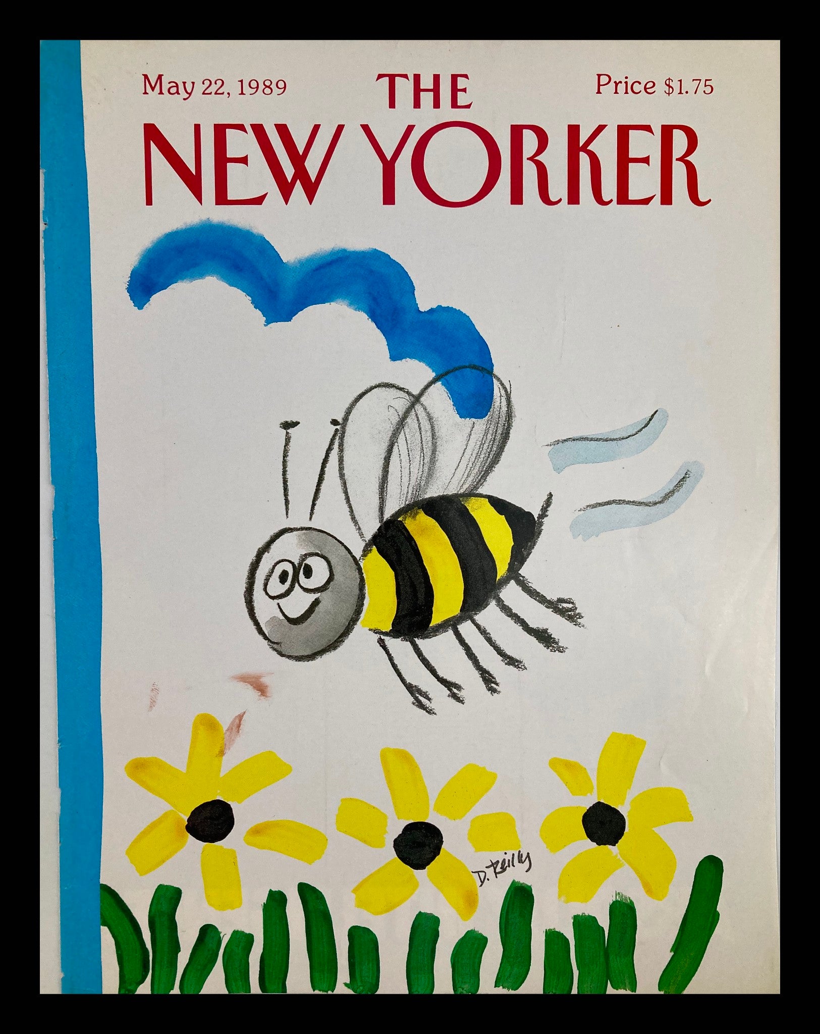 COVER ONLY The New Yorker May 22 1989 Bumble Bee by Donald Reilly