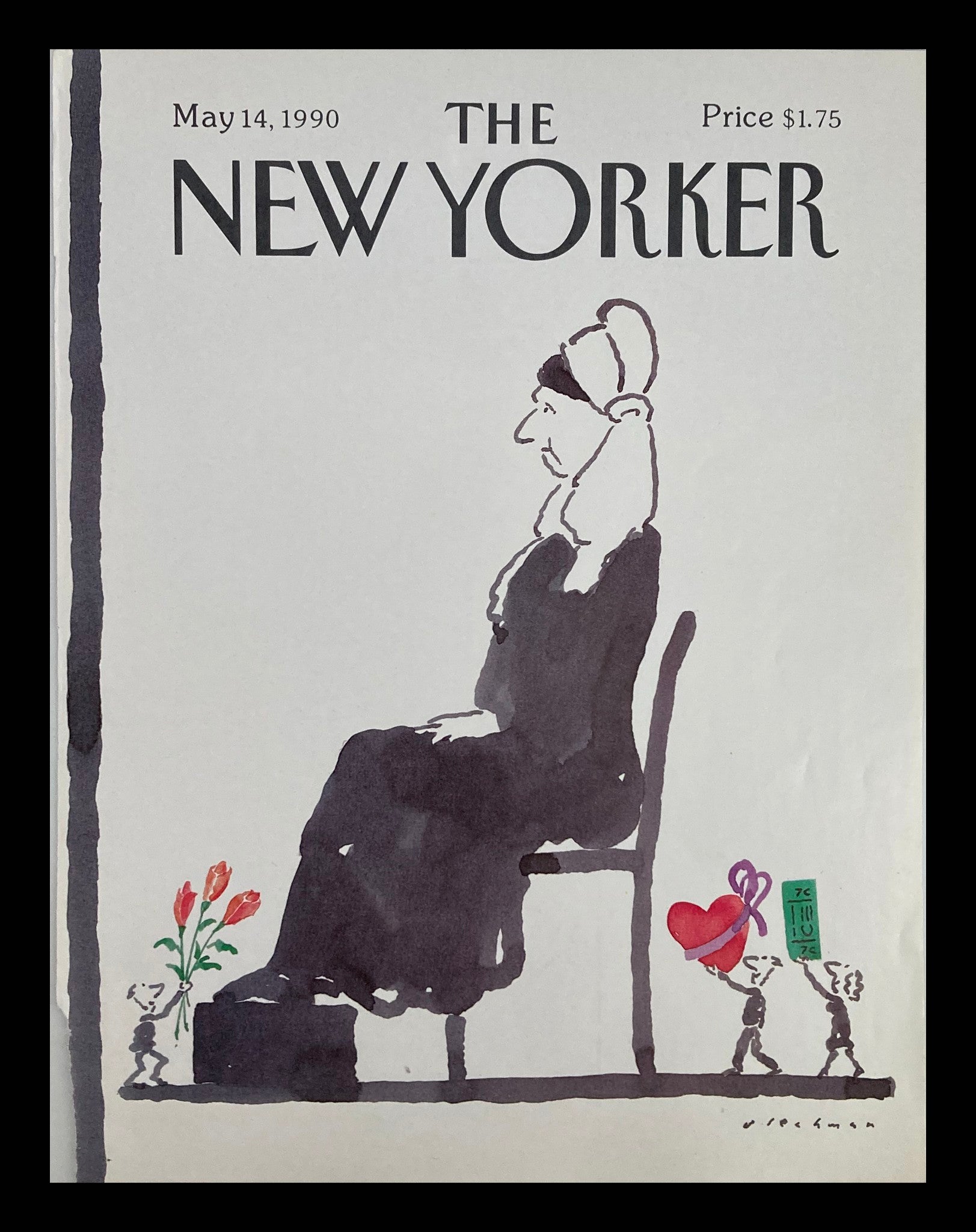 COVER ONLY The New Yorker May 14 1990 For Mother by R.O. Blechman