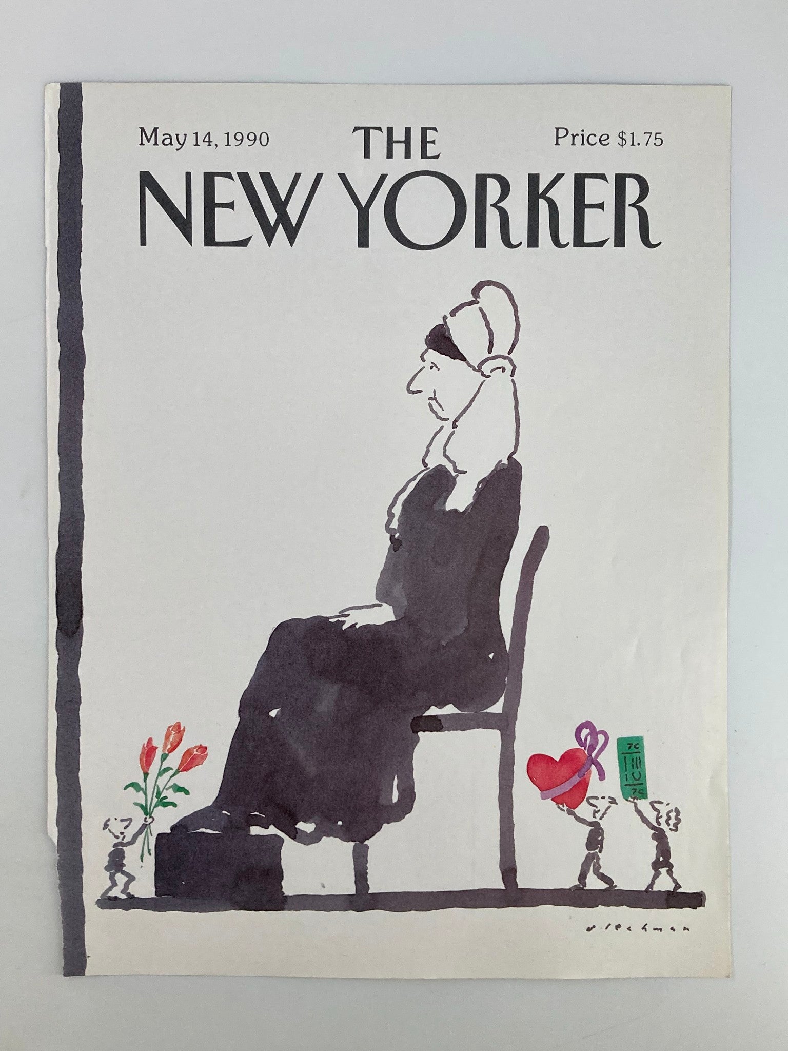 COVER ONLY The New Yorker May 14 1990 For Mother by R.O. Blechman