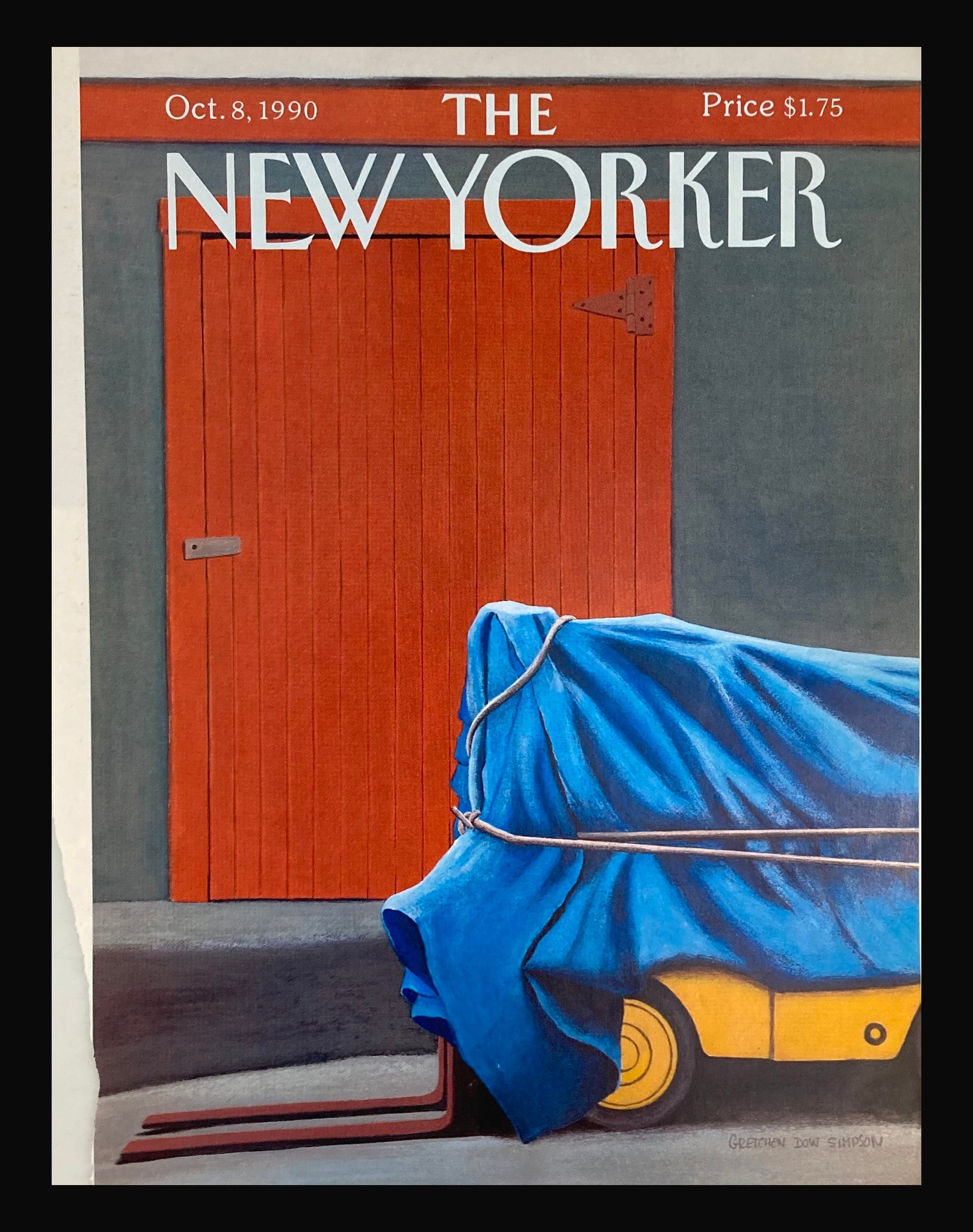 COVER ONLY The New Yorker October 8 1990 A Forklift by Gretchen Dow Simpson