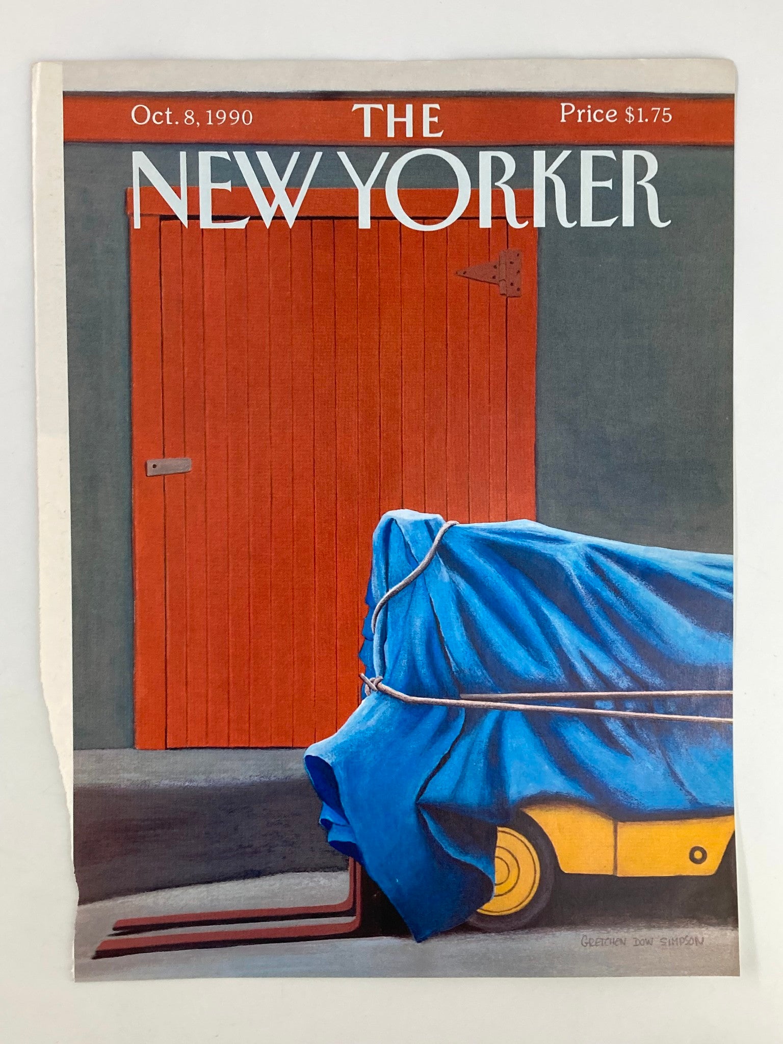 COVER ONLY The New Yorker October 8 1990 A Forklift by Gretchen Dow Simpson