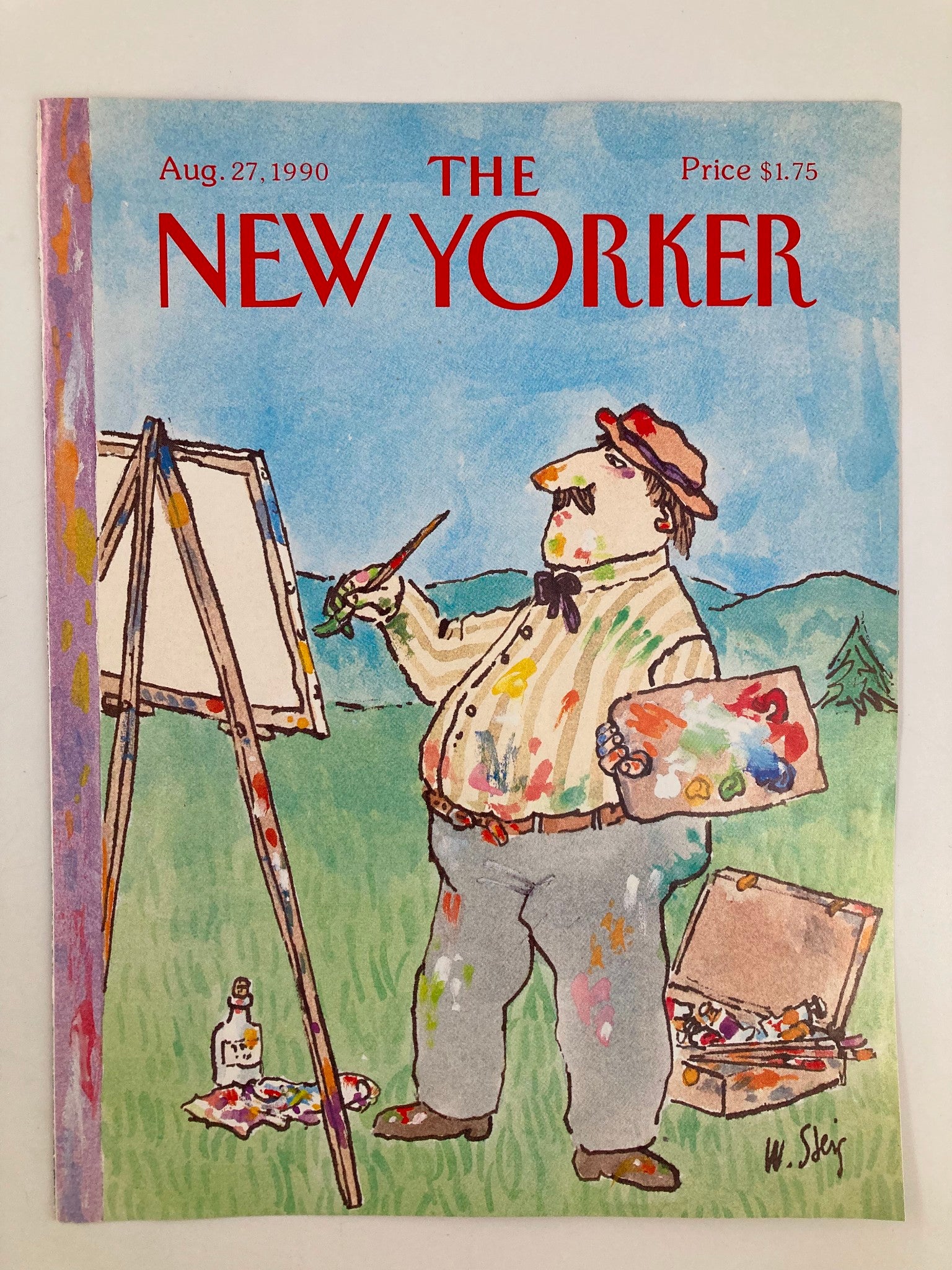 COVER ONLY The New Yorker August 27 1990 An Artist Paints by William Steig