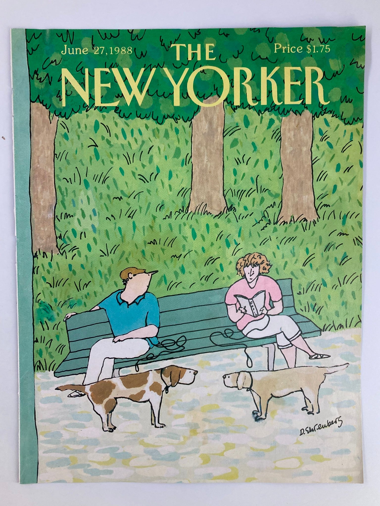 COVER ONLY The New Yorker June 27 1988 Meet at the Park by Devera Ehrenberg