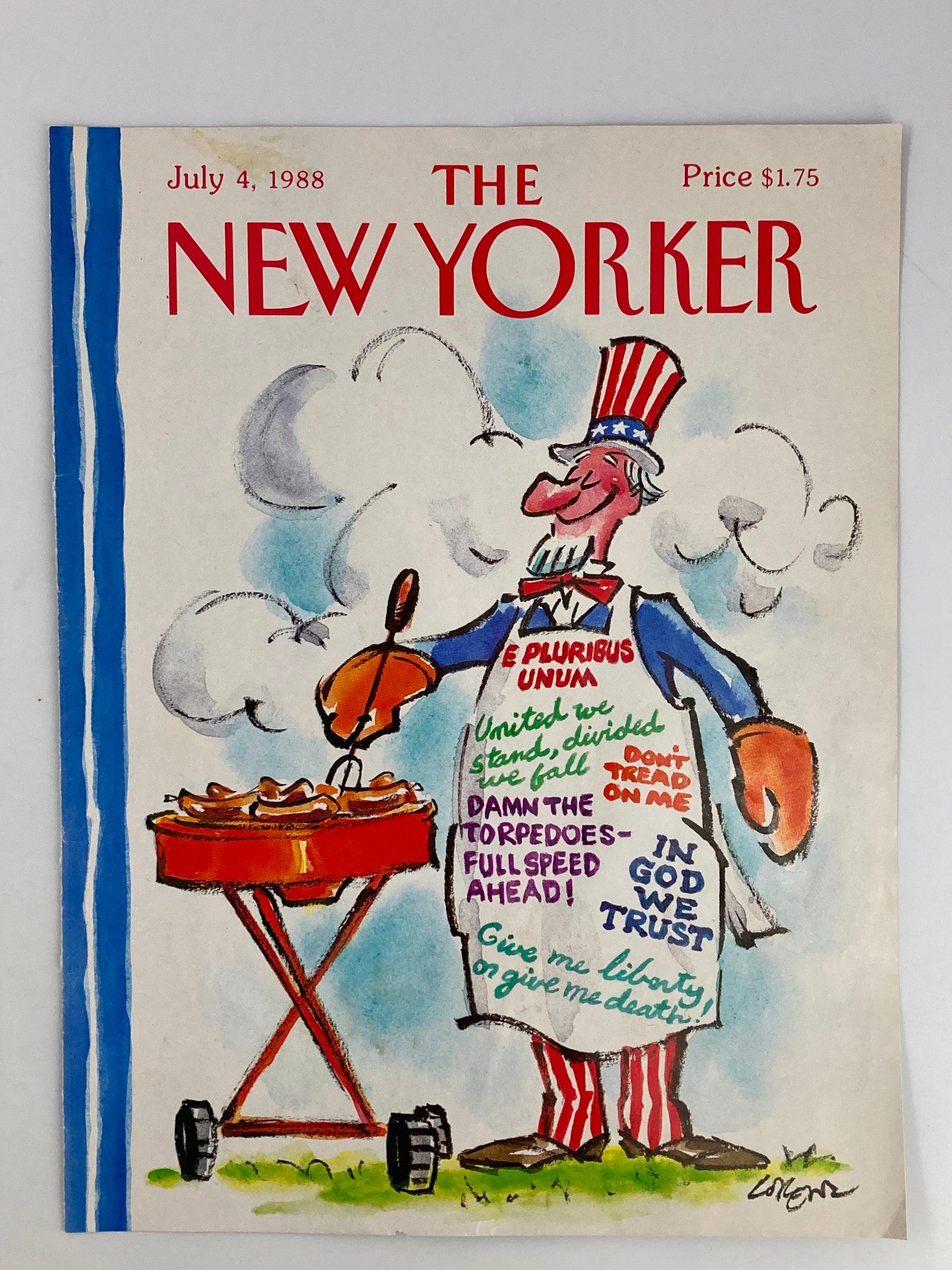 COVER ONLY The New Yorker July 4 1988 The 4th of July Barbecue by Ever Meulen