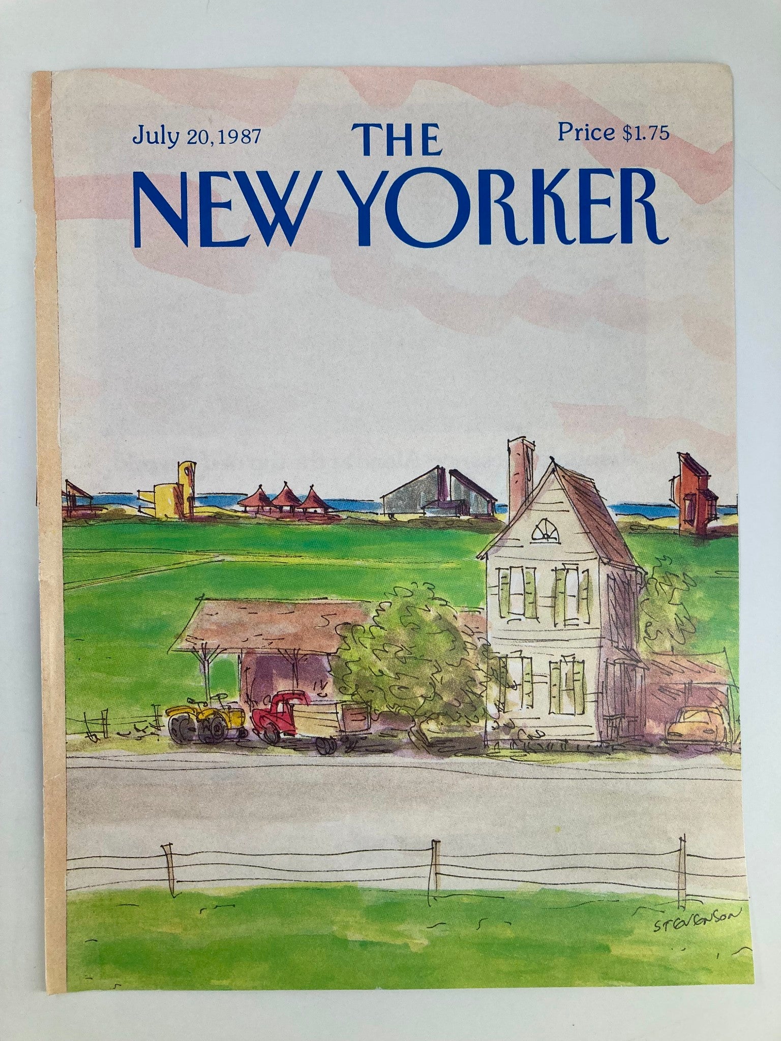 COVER ONLY The New Yorker July 20 1987 Farm House by James Stevenson