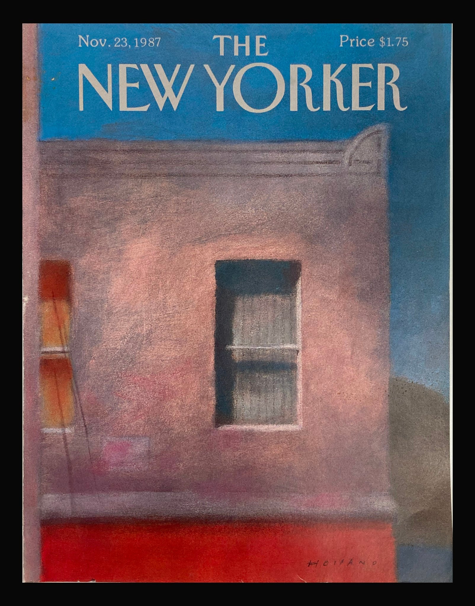 COVER ONLY The New Yorker November 23 1987 Window Apartment by Brad Holland