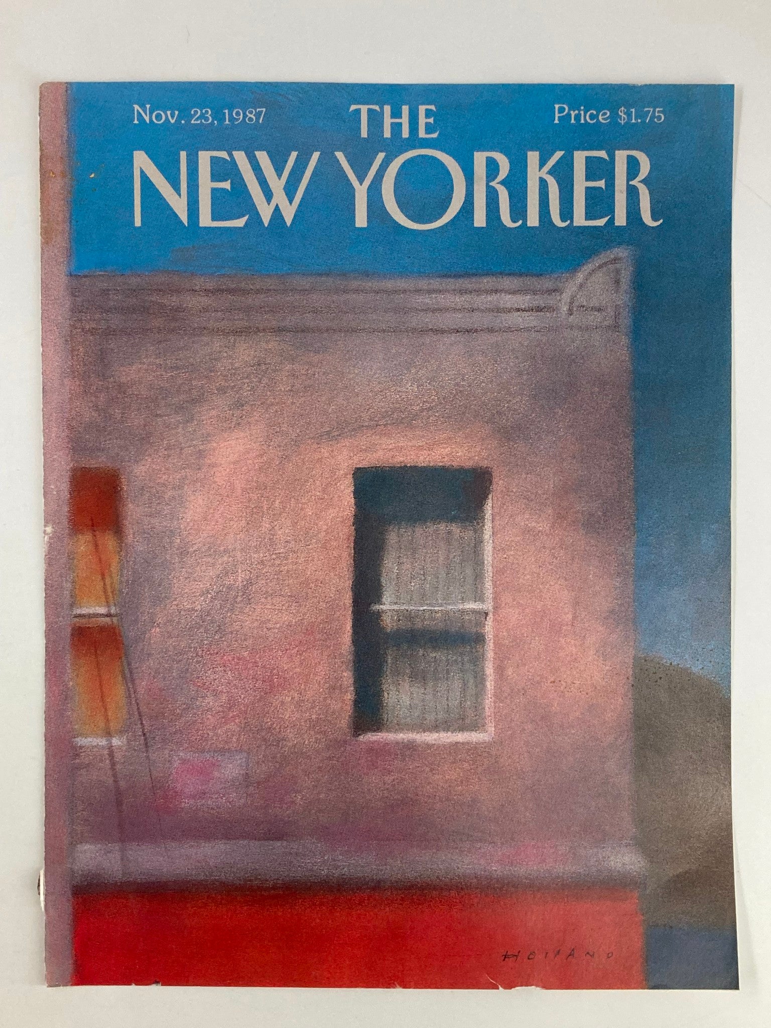 COVER ONLY The New Yorker November 23 1987 Window Apartment by Brad Holland