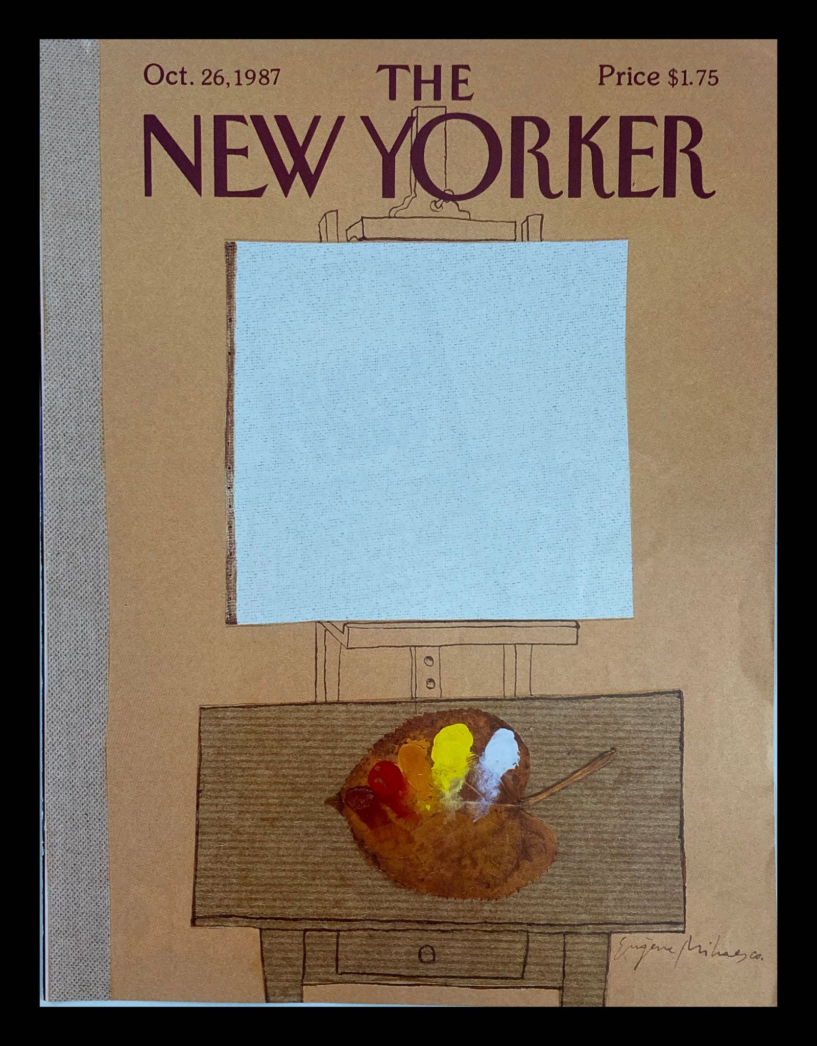 COVER ONLY The New Yorker October 26 1987 What to Paint by Eugene Mihaesco