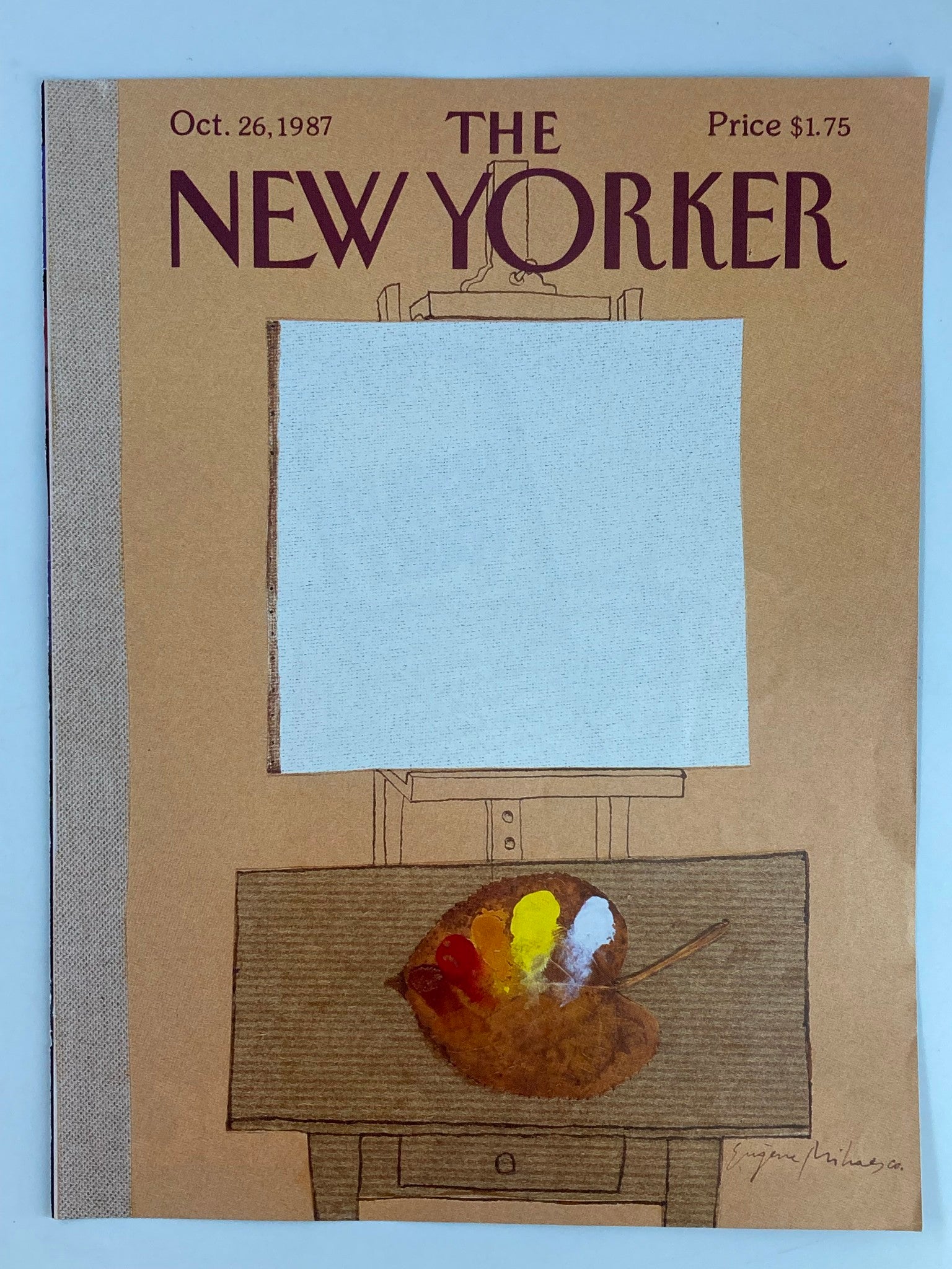 COVER ONLY The New Yorker October 26 1987 What to Paint by Eugene Mihaesco