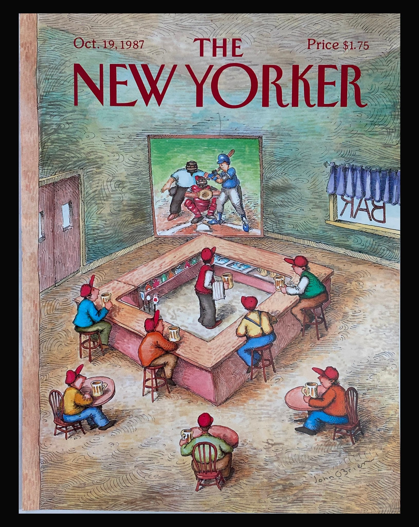 COVER ONLY The New Yorker October 19 1987 A Home Run? by John O'Brien