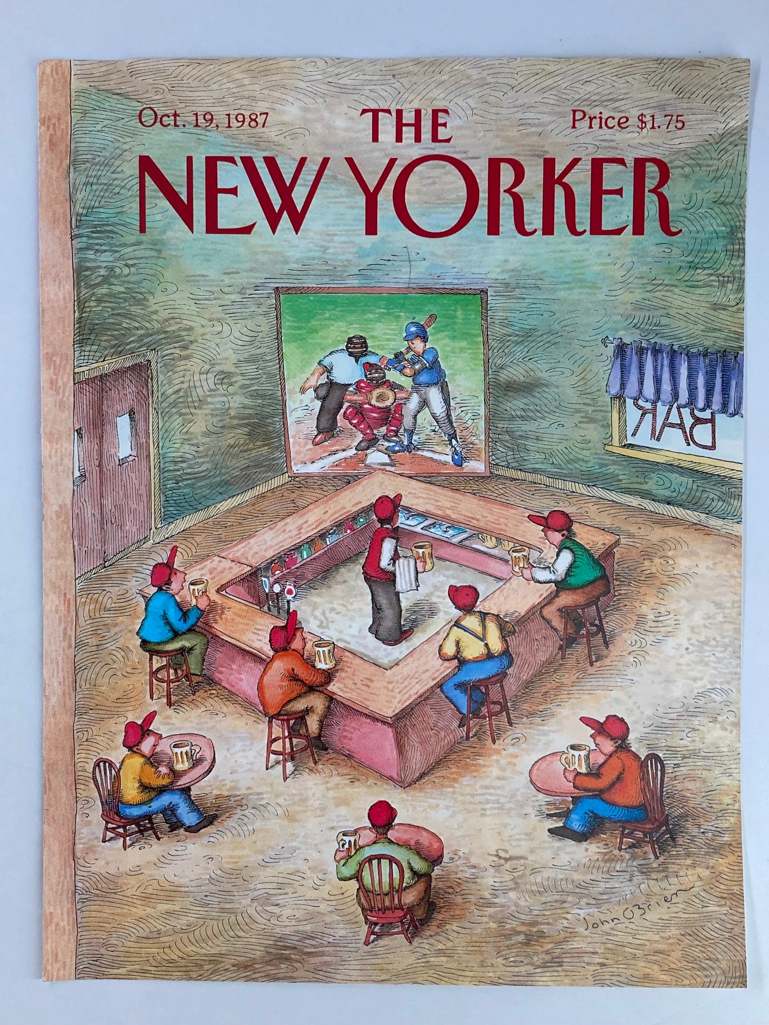 COVER ONLY The New Yorker October 19 1987 A Home Run? by John O'Brien