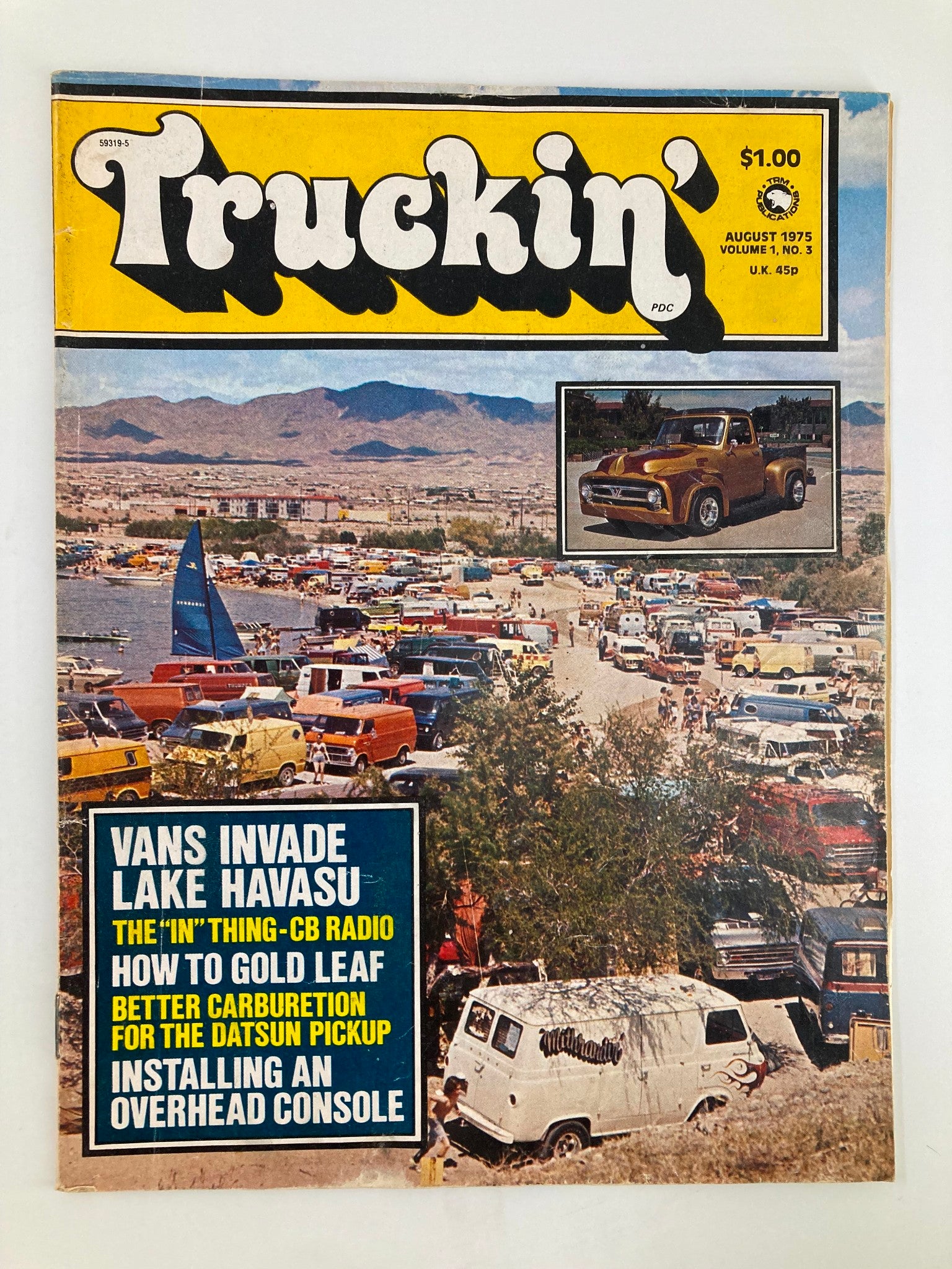 VTG Truckin Magazine August 1975 Vans Invade Lake Havasu No Label