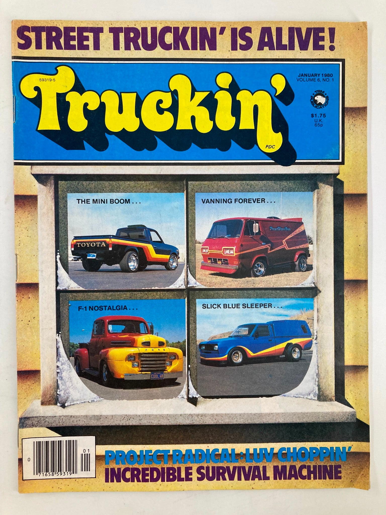 VTG Truckin Magazine January 1980 Project Radical Luv Chopin' No Label