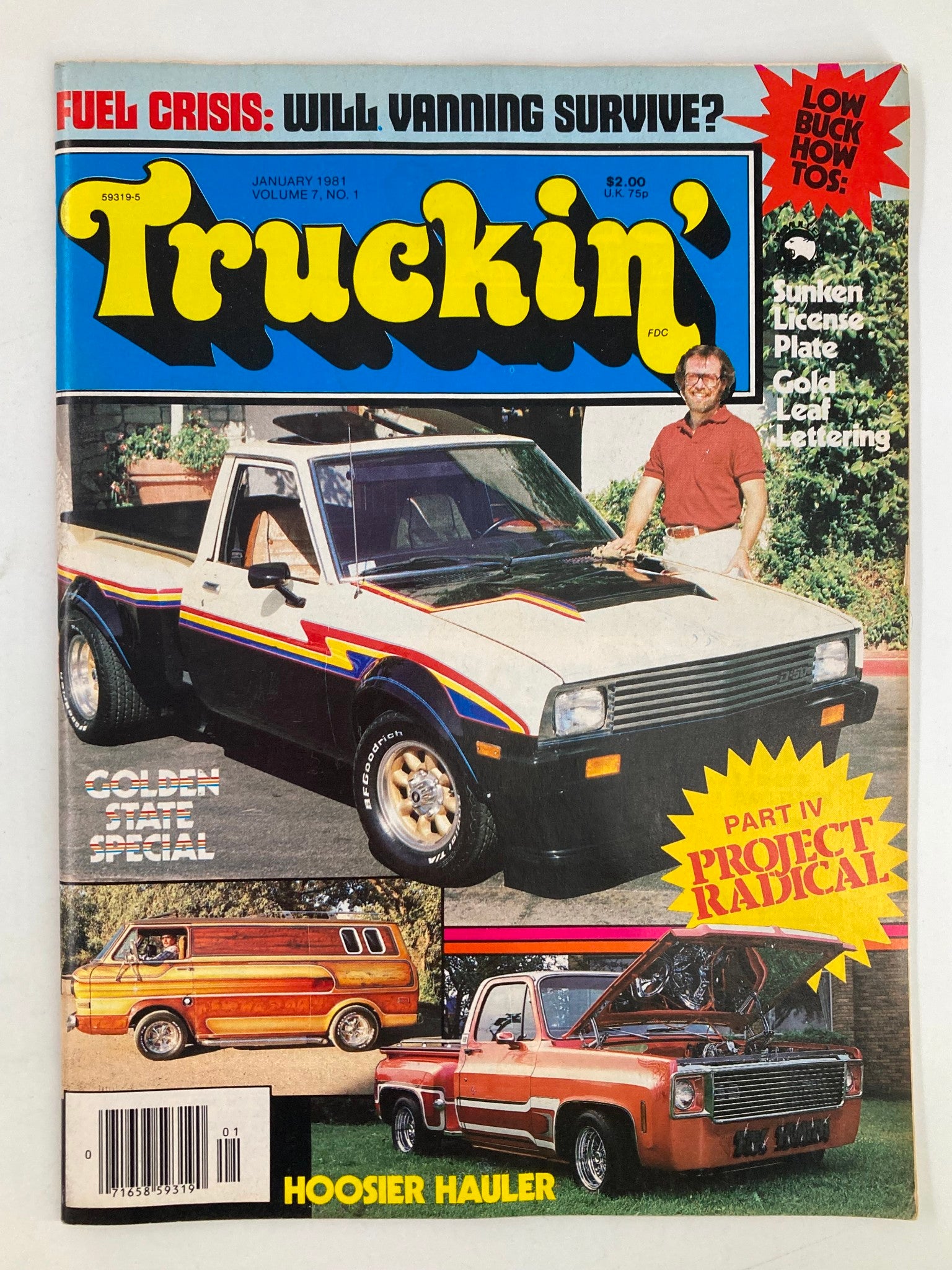 VTG Truckin Magazine January 1981 Jerry Nichols of California Stepside No Label