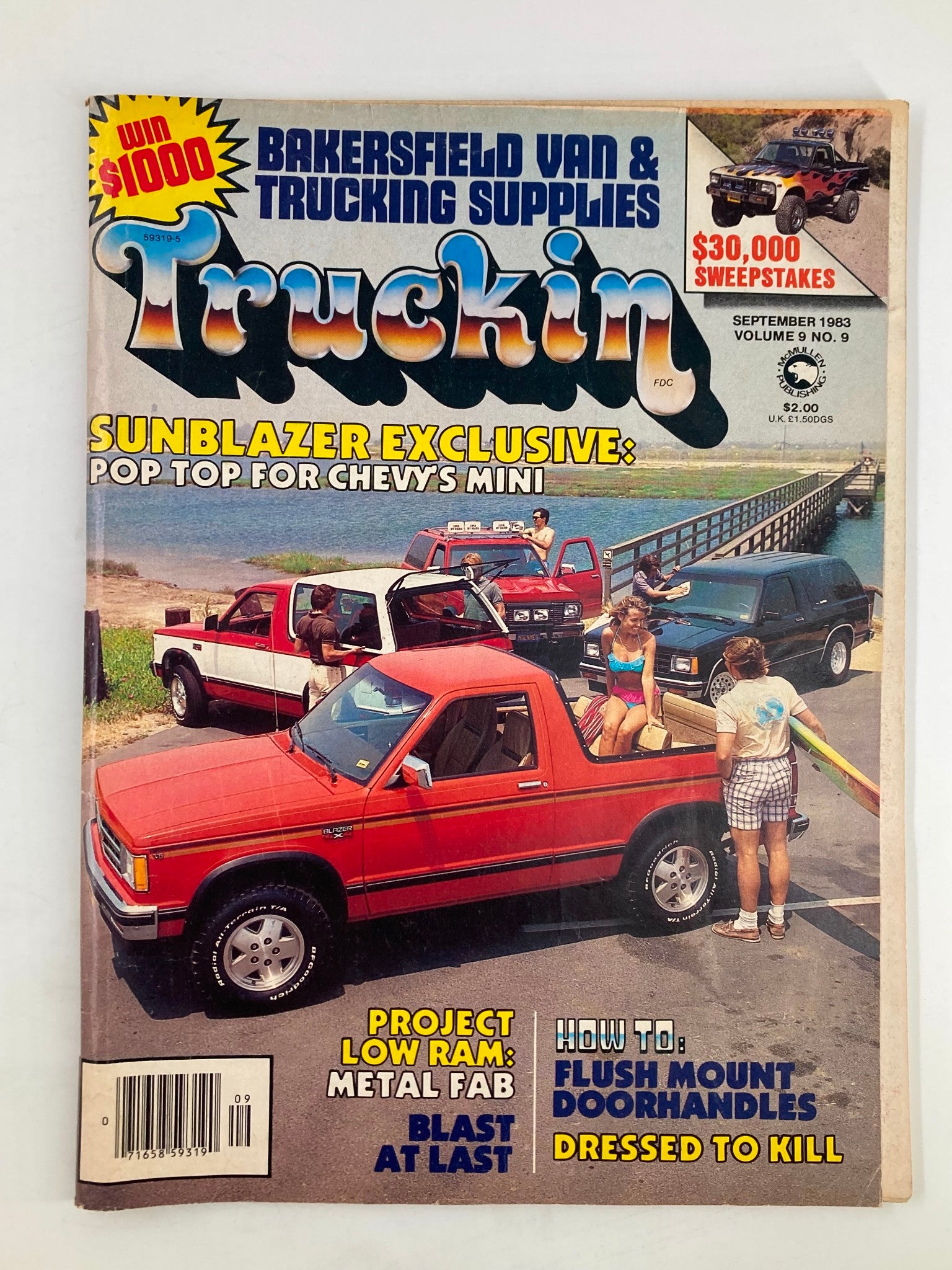 VTG Truckin Magazine September 1983 Convertible Blazer Flint Systems No Label