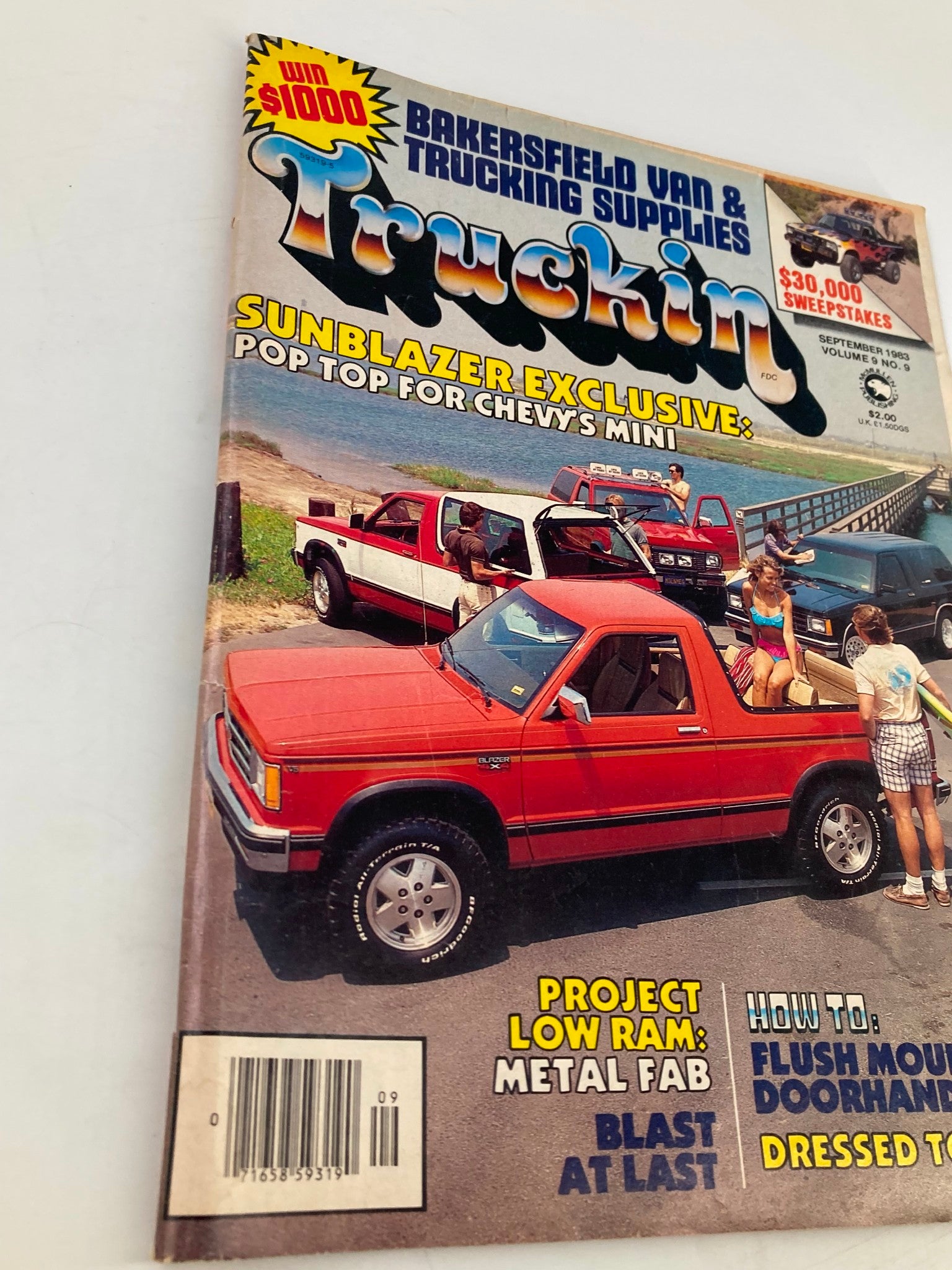 VTG Truckin Magazine September 1983 Convertible Blazer Flint Systems No Label