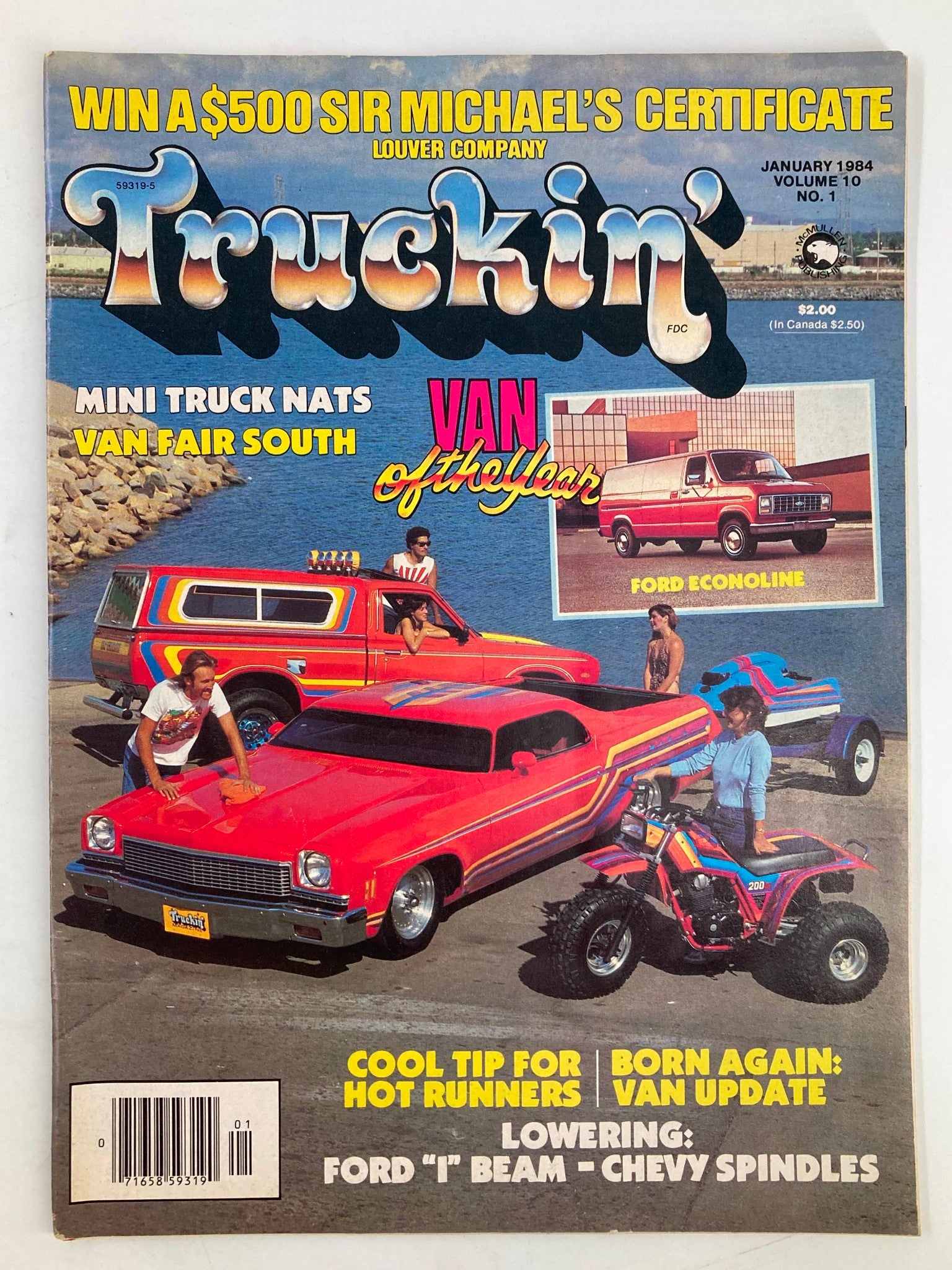 VTG Truckin Magazine January 1984 Roland Prodzinski Chopped GMC Sprint No Label