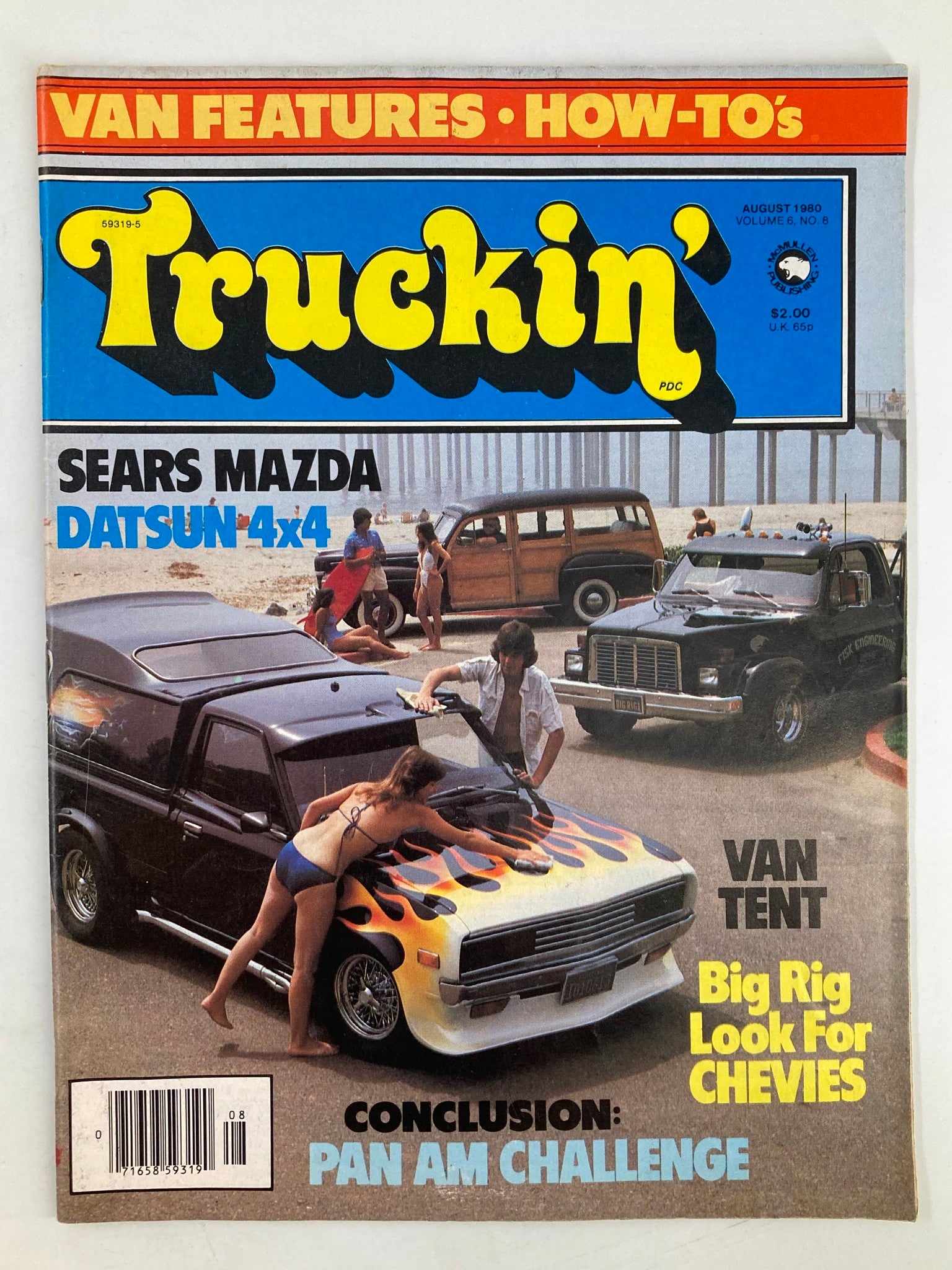 VTG Truckin Magazine August 1980 Brian Zlaket's Blue Dragon Datsun No Label