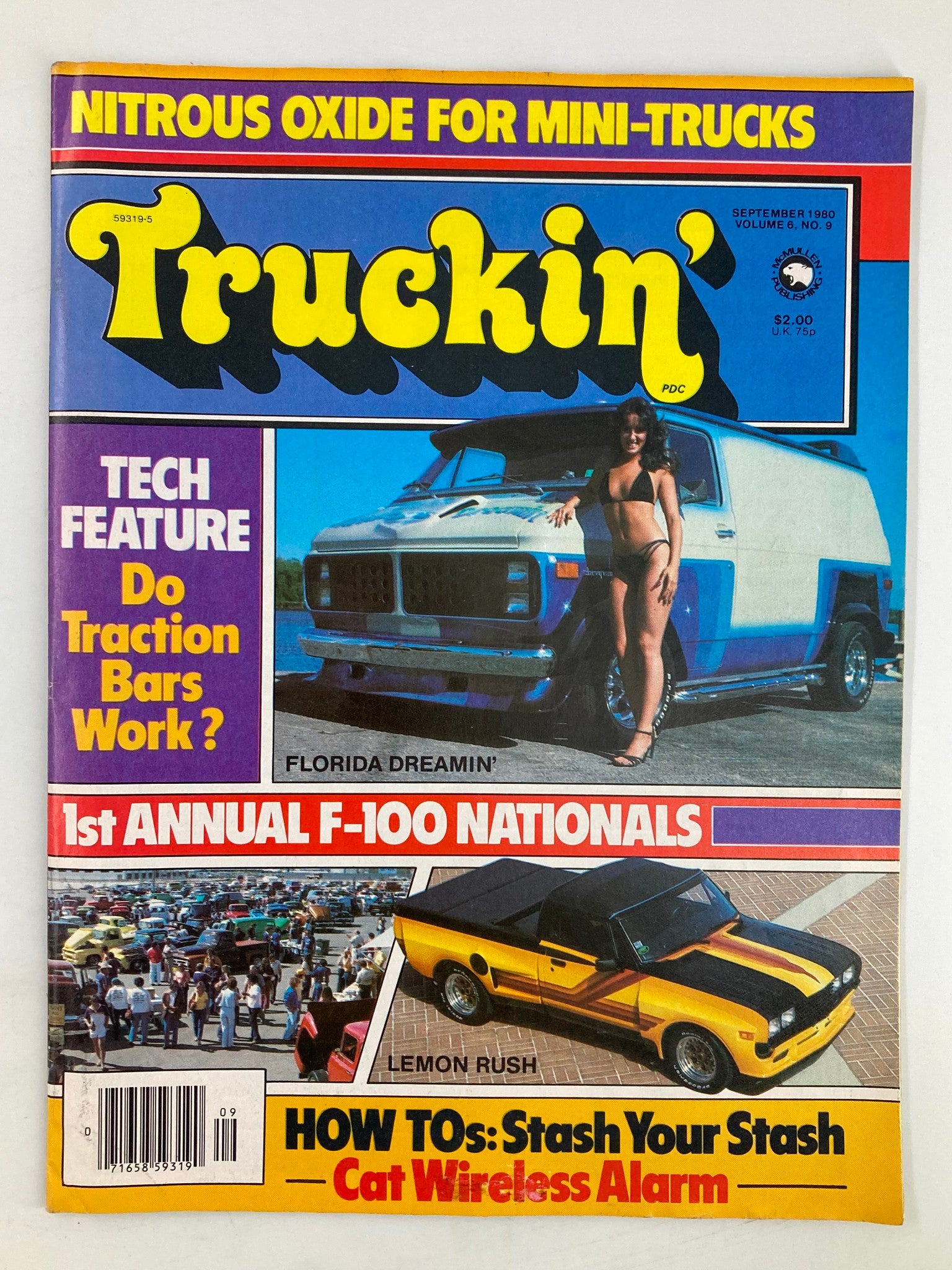 VTG Truckin Magazine September 1980 Arlene Sperling in Florida Dreamin' No Label