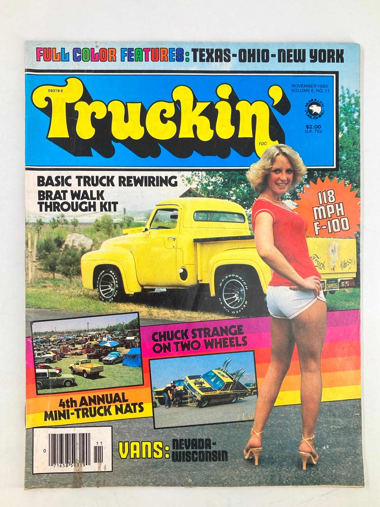 VTG Truckin Magazine November 1980 Peggy Rogers in Reno Nevada No Label