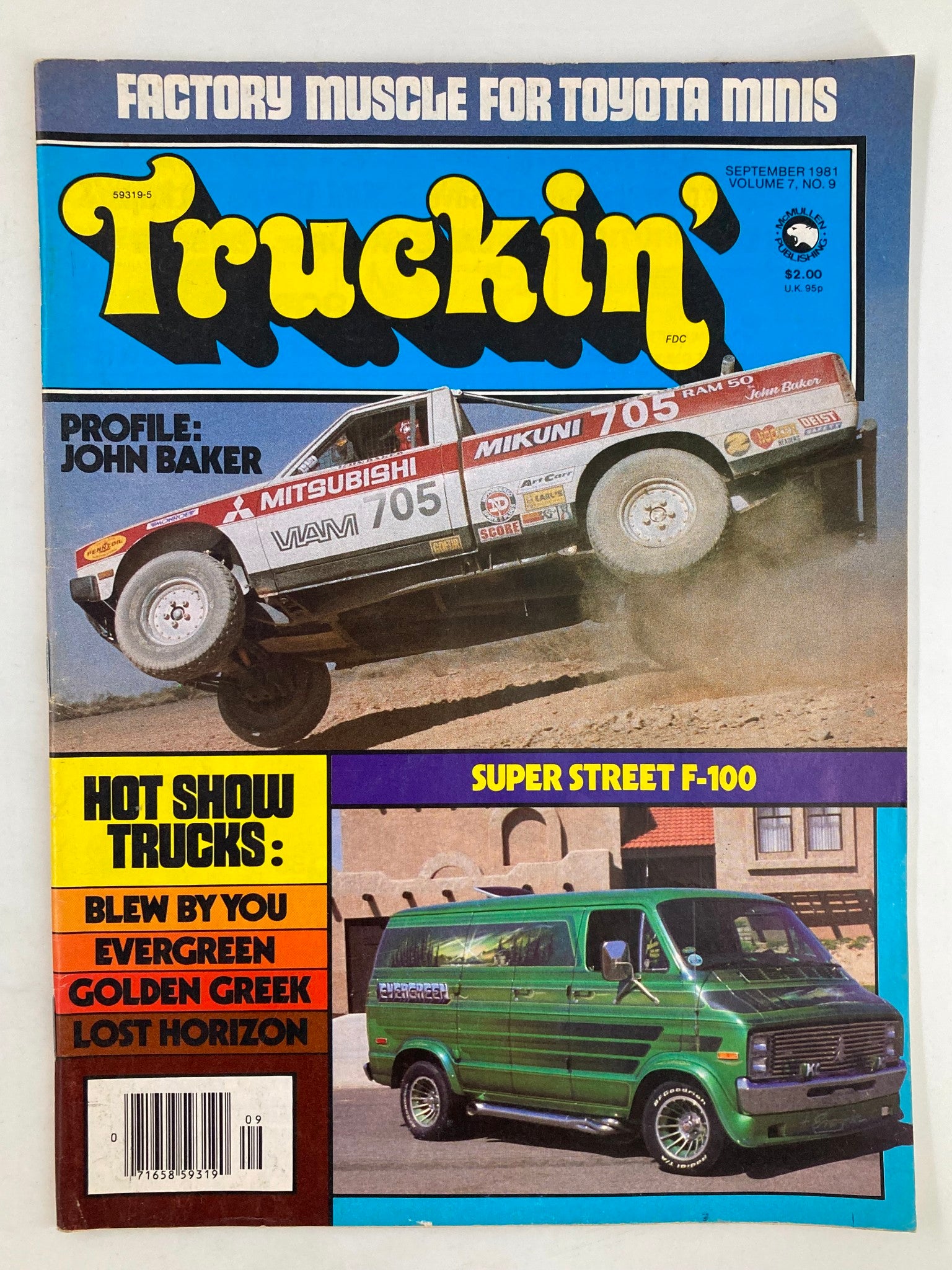 VTG Truckin Magazine September 1981 Radical Off-Roadin' John Baker No Label