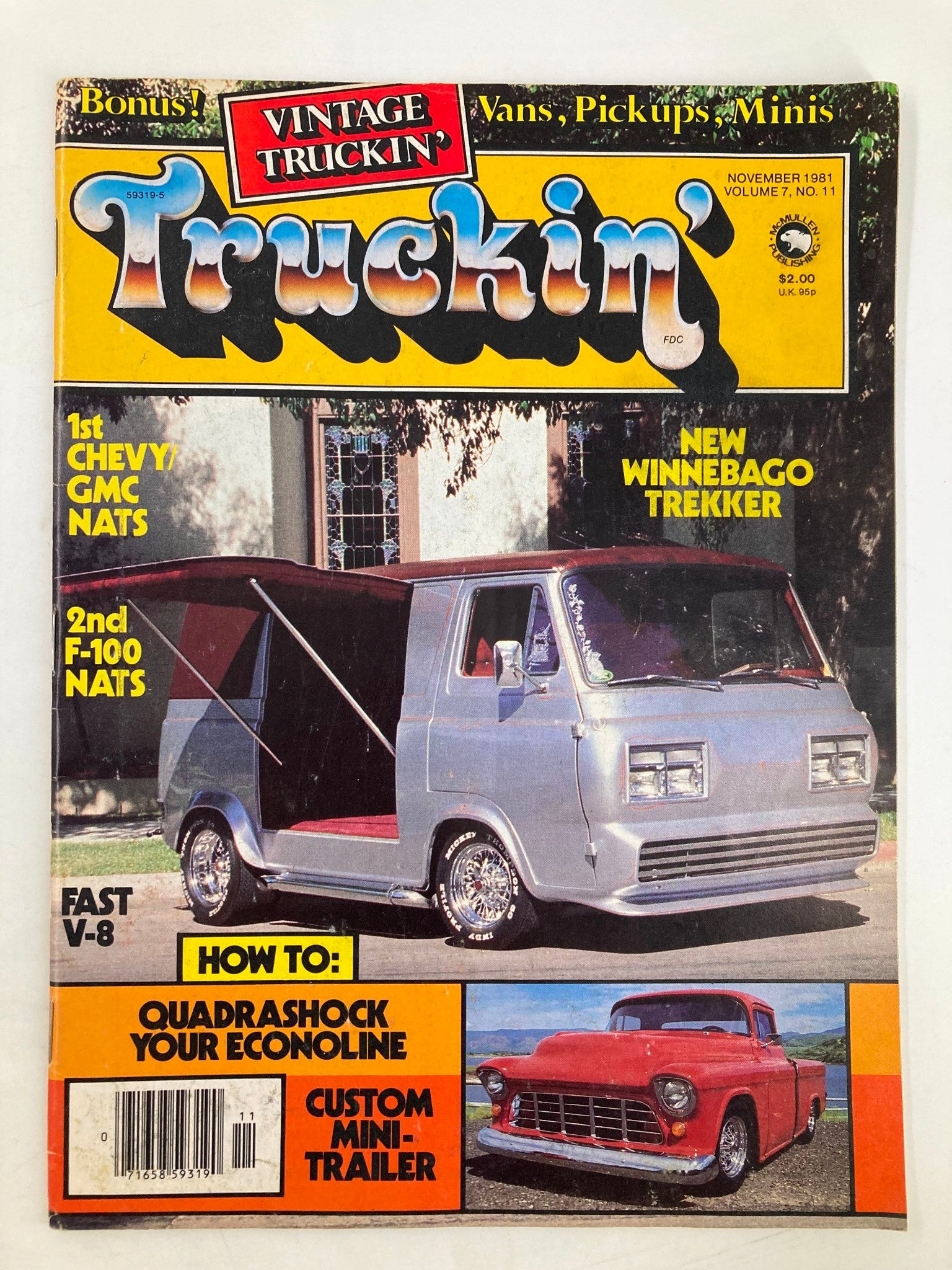 VTG Truckin Magazine November 1981 How To Quadrashock Your Econoline No Label