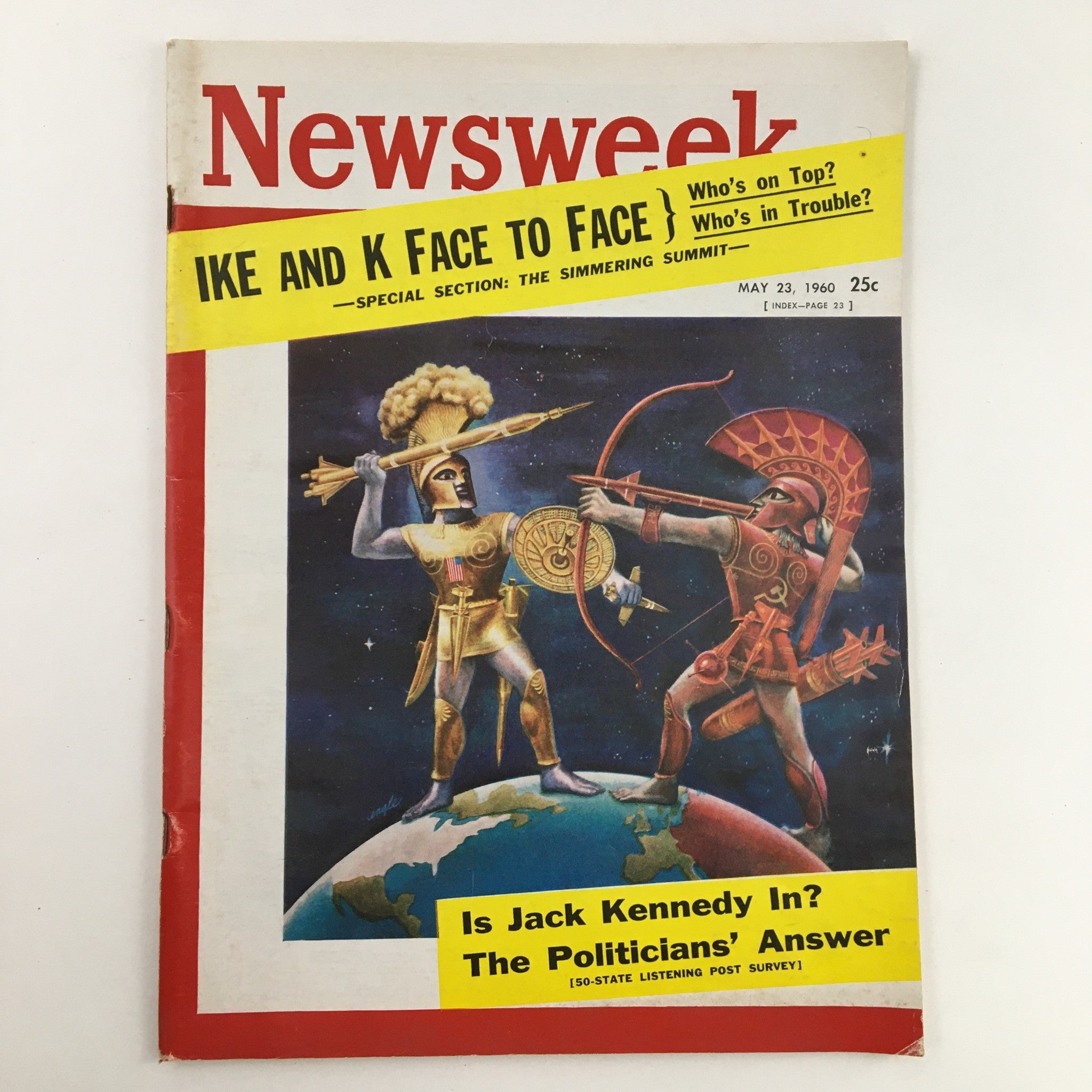 Newsweek Magazine May 23 1960 Eisenhower & Kennedy Face to Face No Label