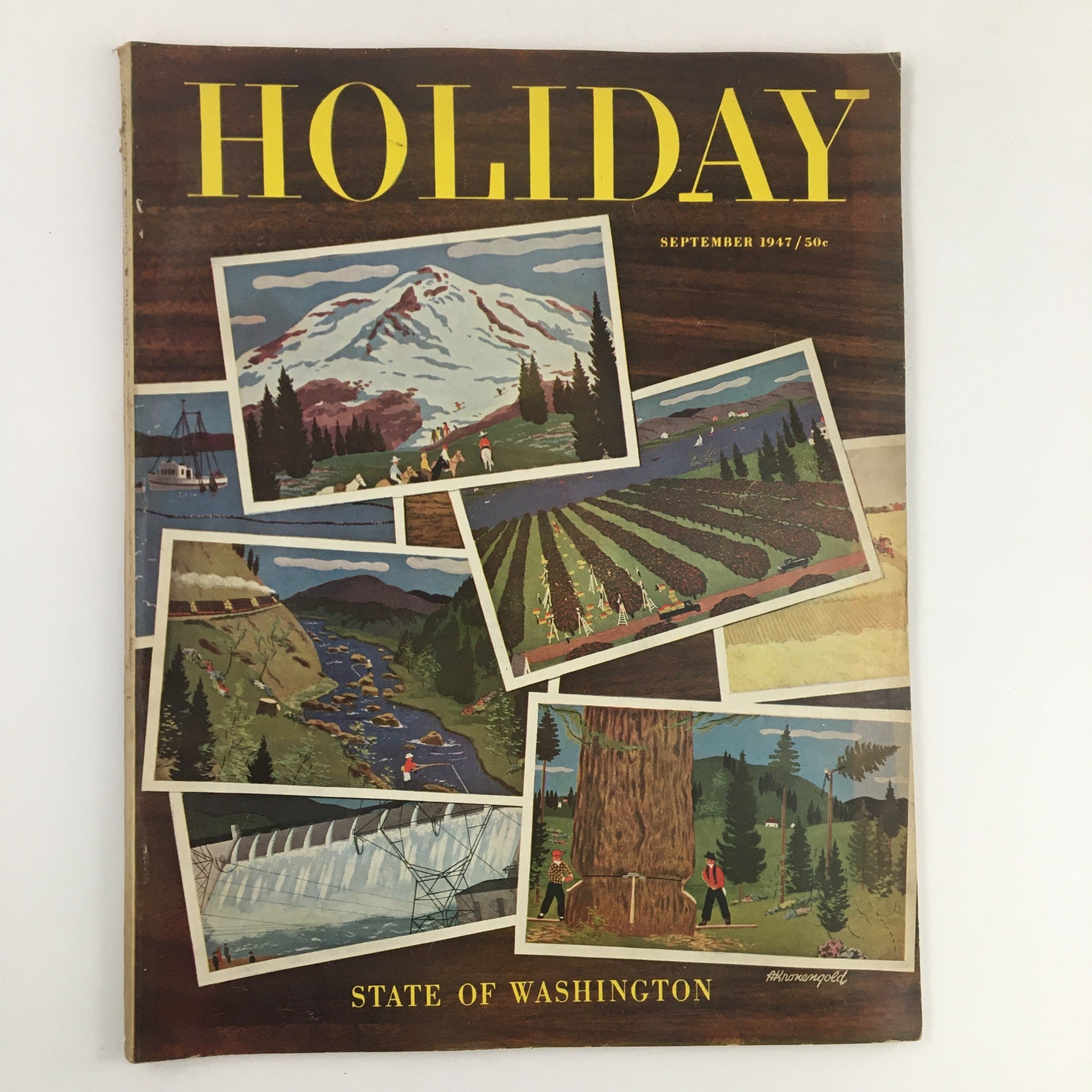 Holiday Magazine September 1947 The Pacific Coast From Alaska to Mexico No Label