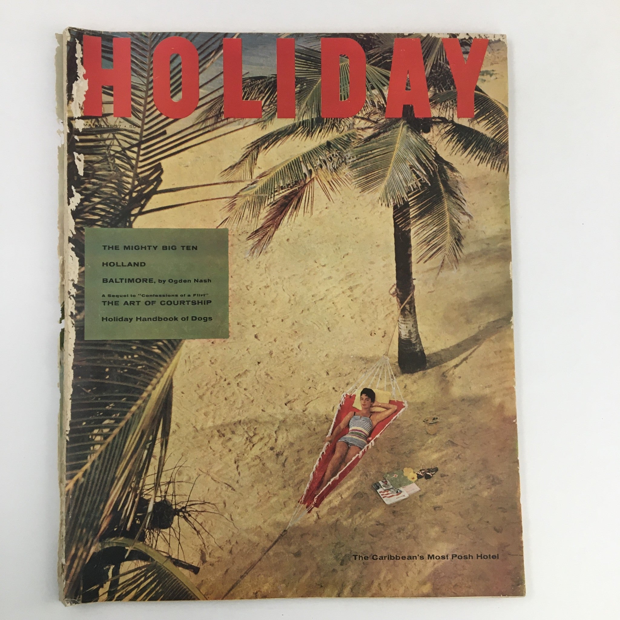 Holiday Magazine March 1957 Reposeful Harriet Barondess of San Juan No Label