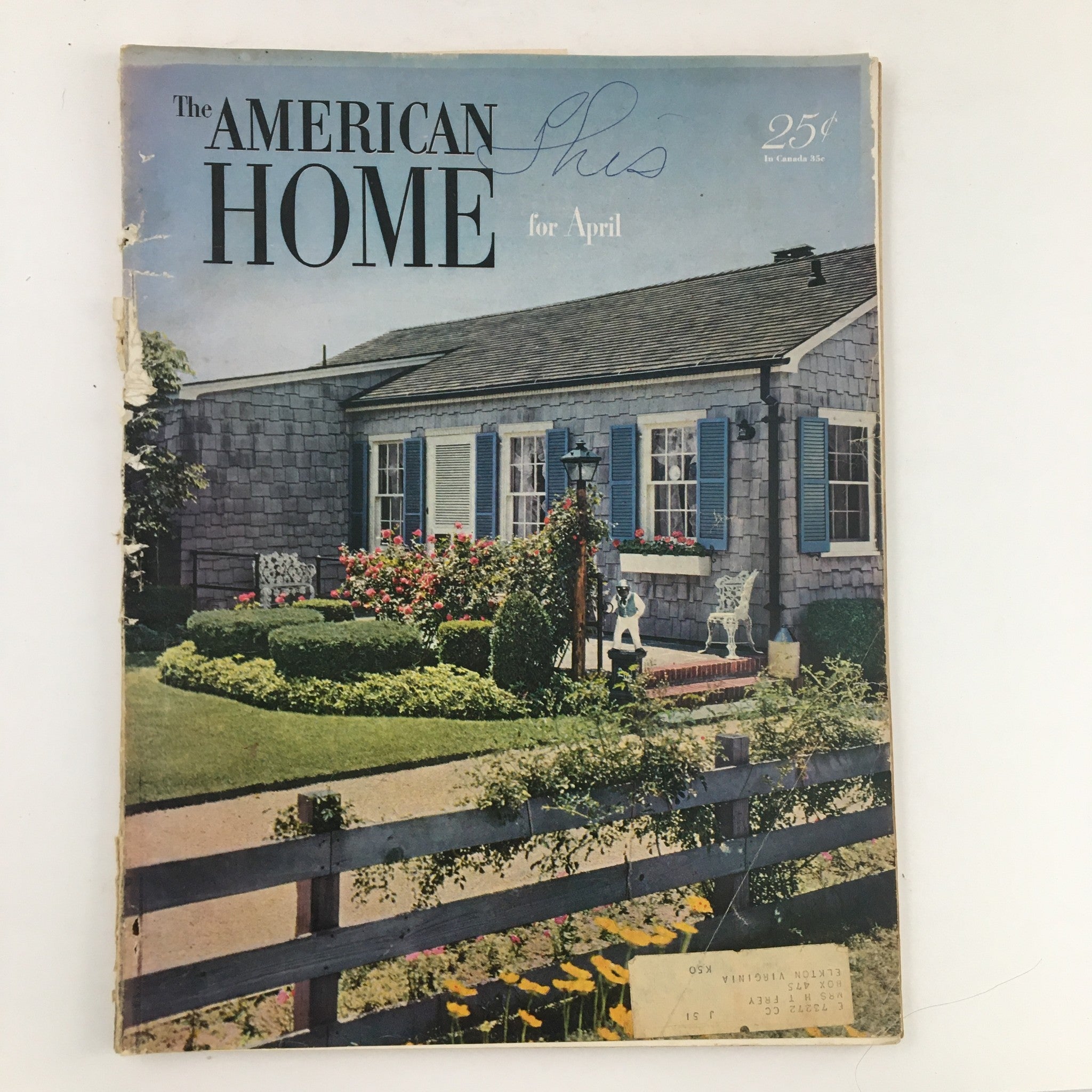 The American Home Magazine April 1951 Make Your Own Place Mats & The Fancy Chair