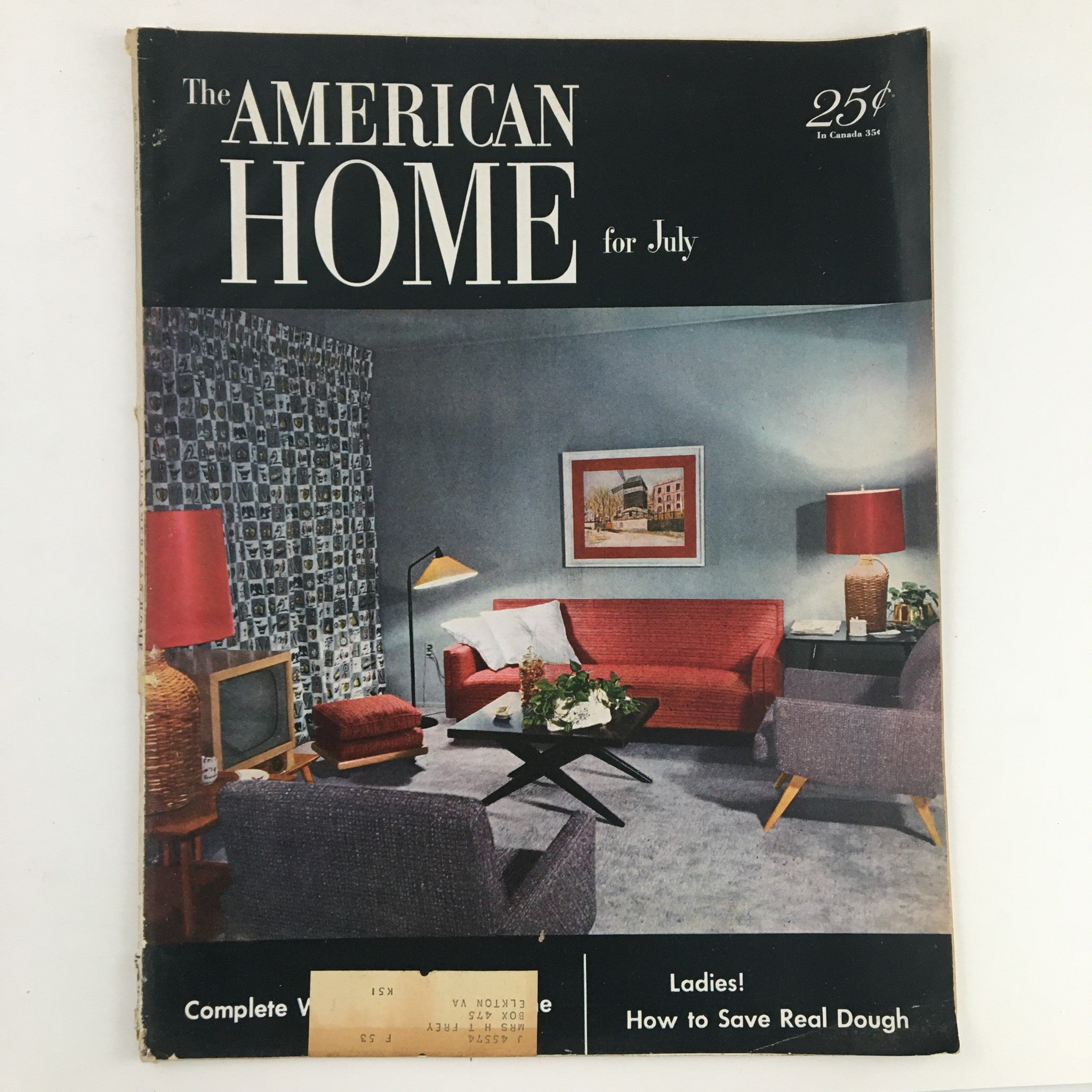 The American Home Magazine July 1952 Enter The Hobby Kitchen & Save Real Dough