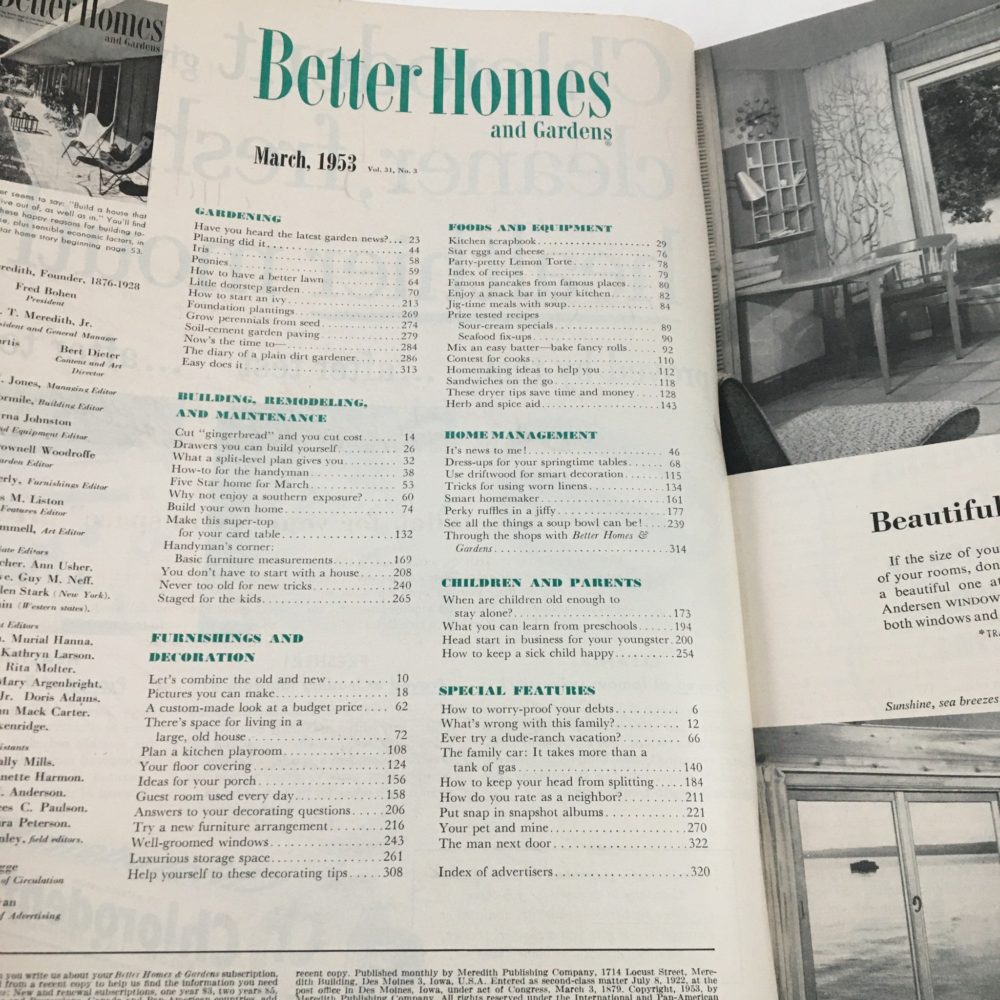 Better Homes & Gardens March 1953 What A Split-Level Plan Gives You