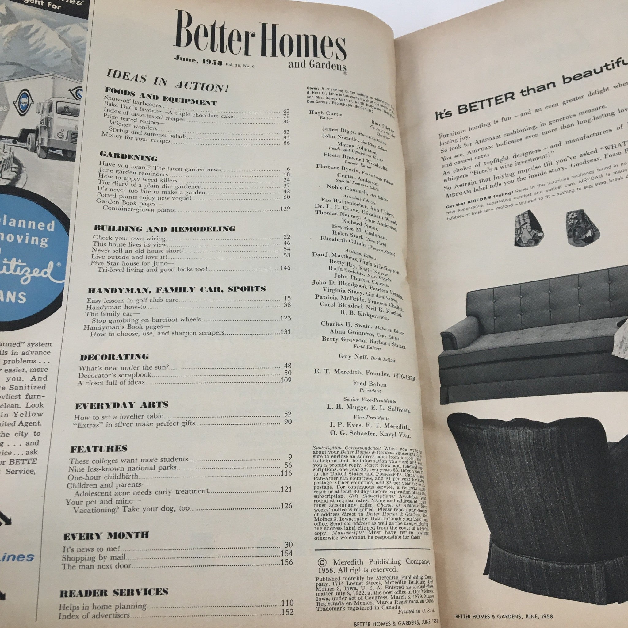 Better Homes & Gardens June 1958 Bake Dad's Favorite A Triple Chocolate Cake