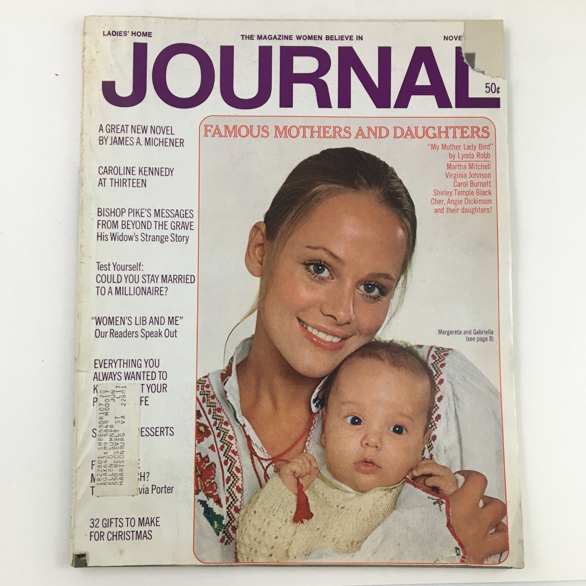 Ladies' Home Journal Magazine November 1970 Margareta & Daughter Gabriella