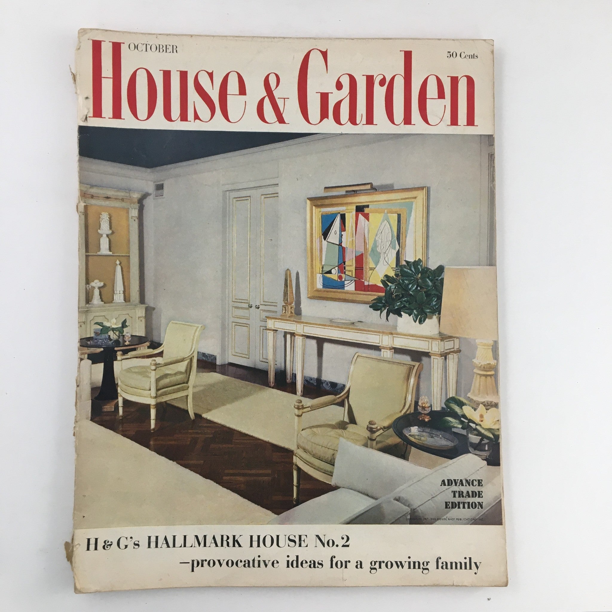 House & Garden Magazine October 1957 H&G Evaluates In A New Series No Label