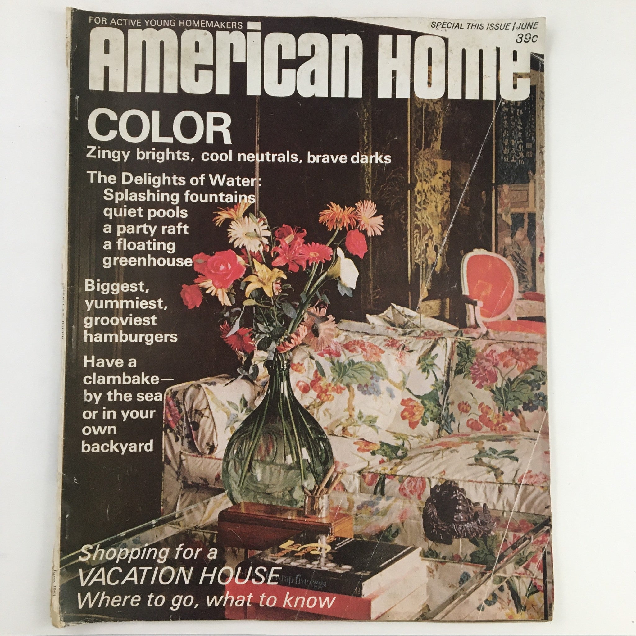 American Home Magazine June 1968 The Delights of Water Fountains No Label