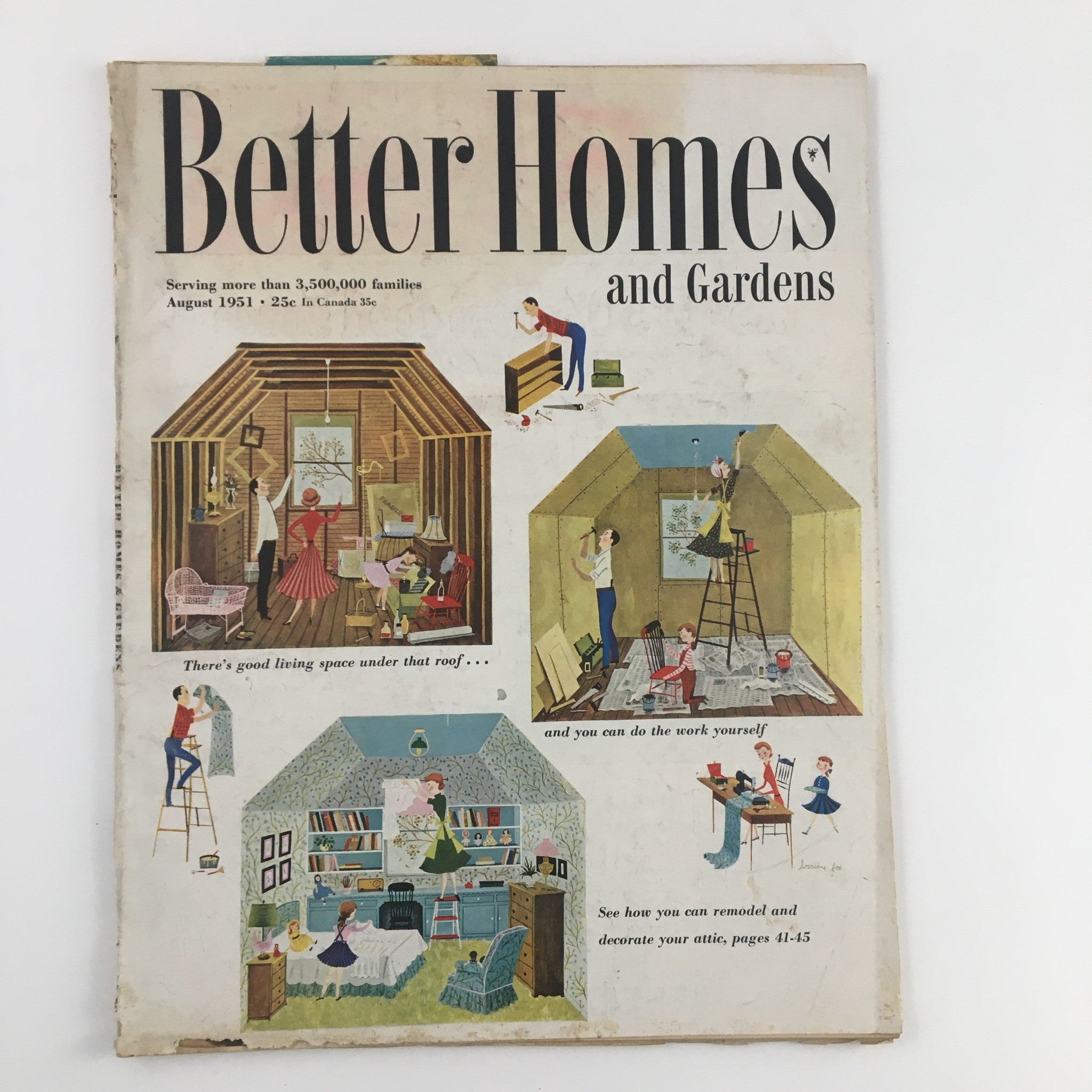 Better Homes & Gardens August 1951 Practical, Decorative Storage Ideas No Label