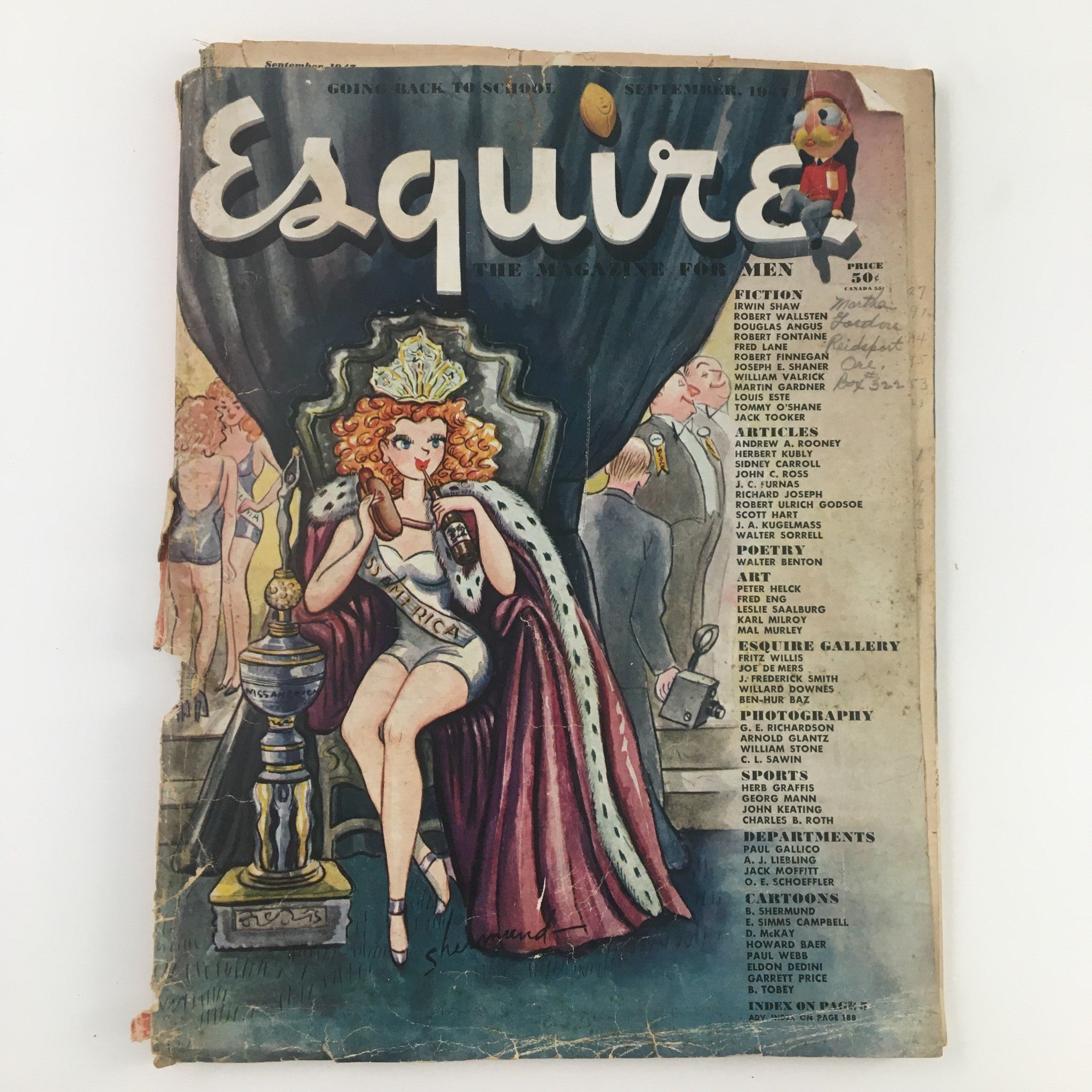 Esquire Magazine September 1947 The Man with The Rubber Legs No Label