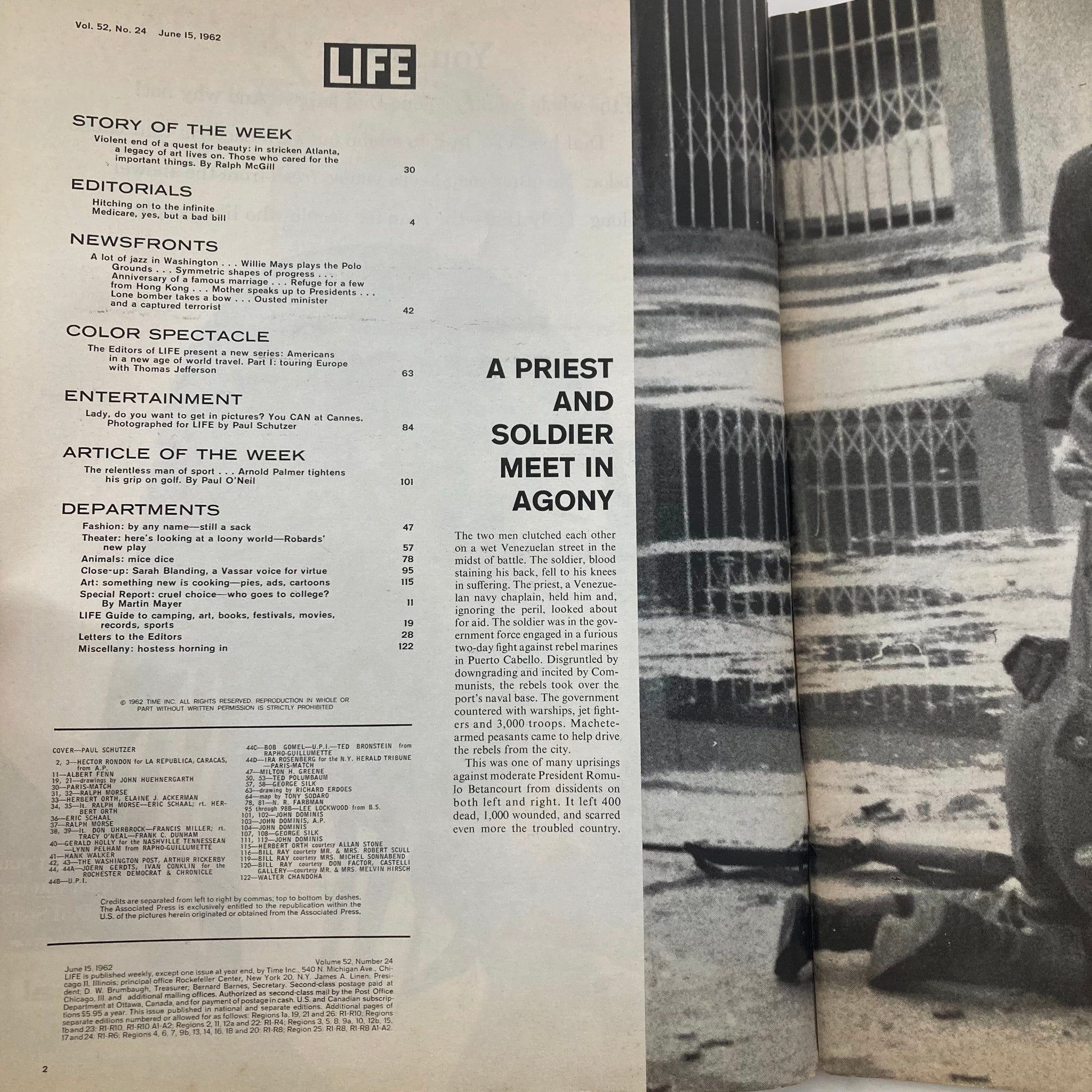 VTG Life Magazine June 15 1962 Vol 52 No. 24 Natalie Wood Cannes Film Festival