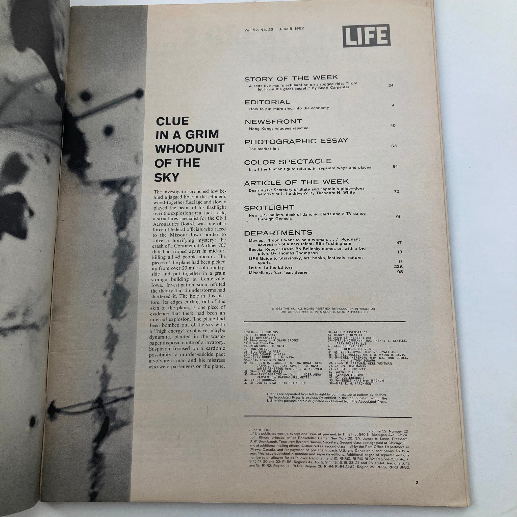 VTG Life Magazine June 8 1962 Vol 52 No. 23 Story of the Orbit by Scott C.