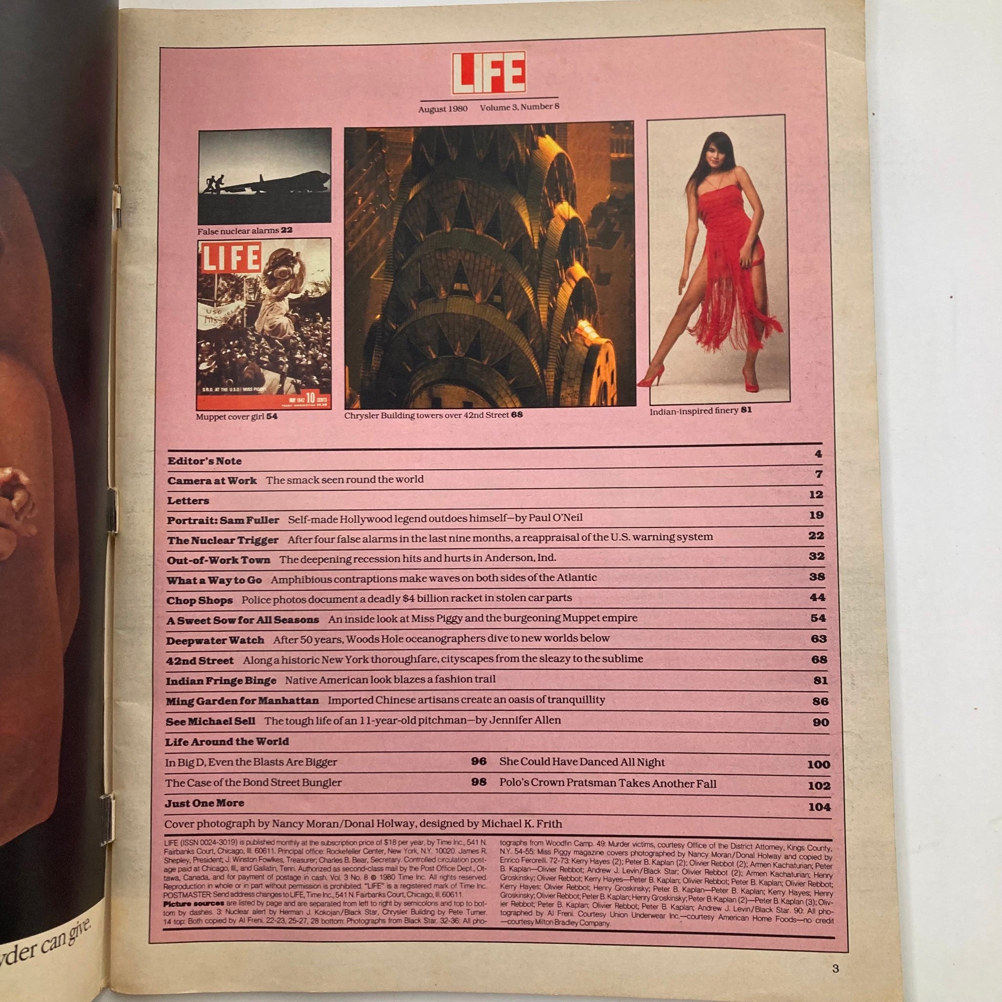 VTG Life Magazine August 1980 Vol 3 No. 8 Miss Piggy for President No Label