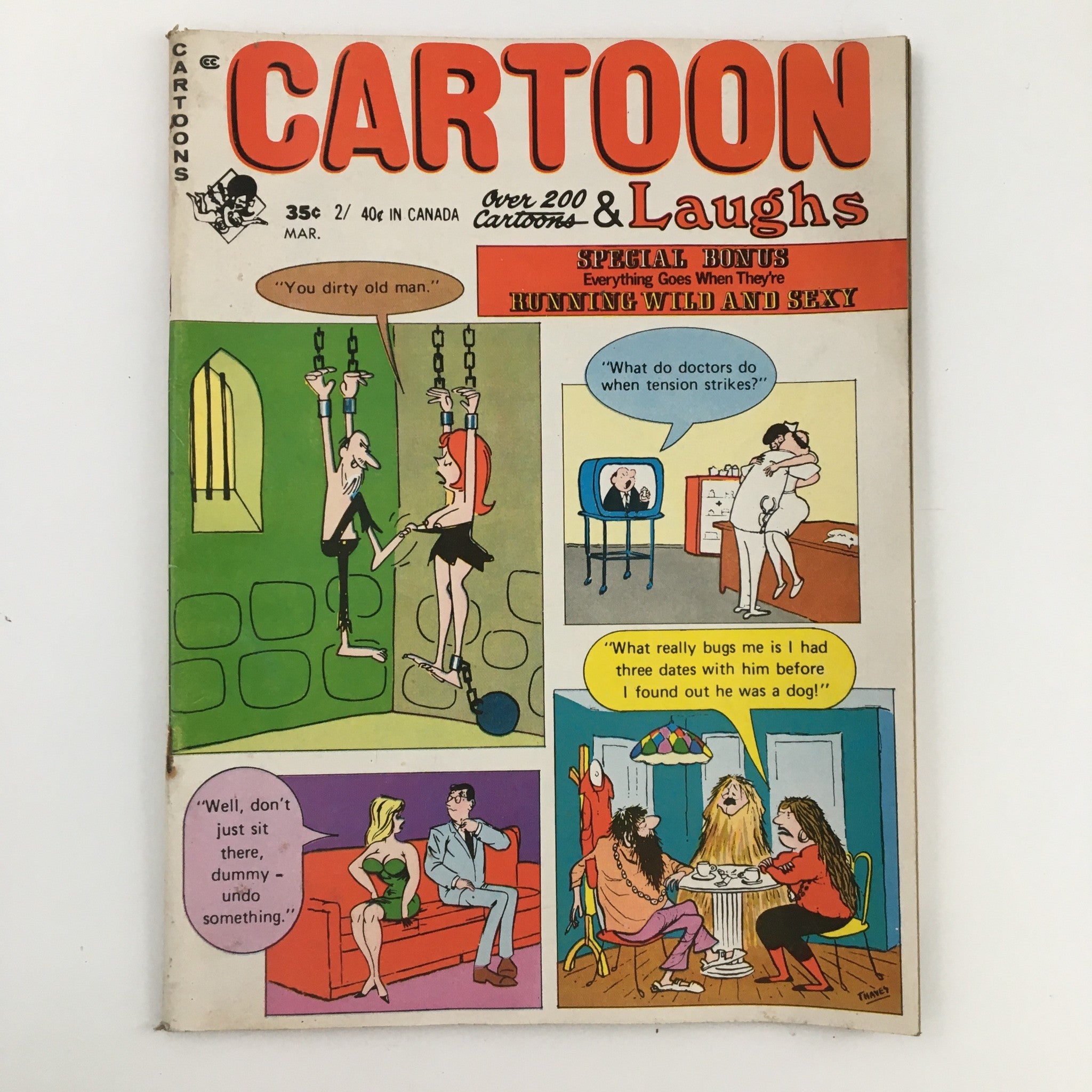 Cartoon Laughs Magazine March 1971 Vol. 10 No. 2 Wild Wife Swapping Party