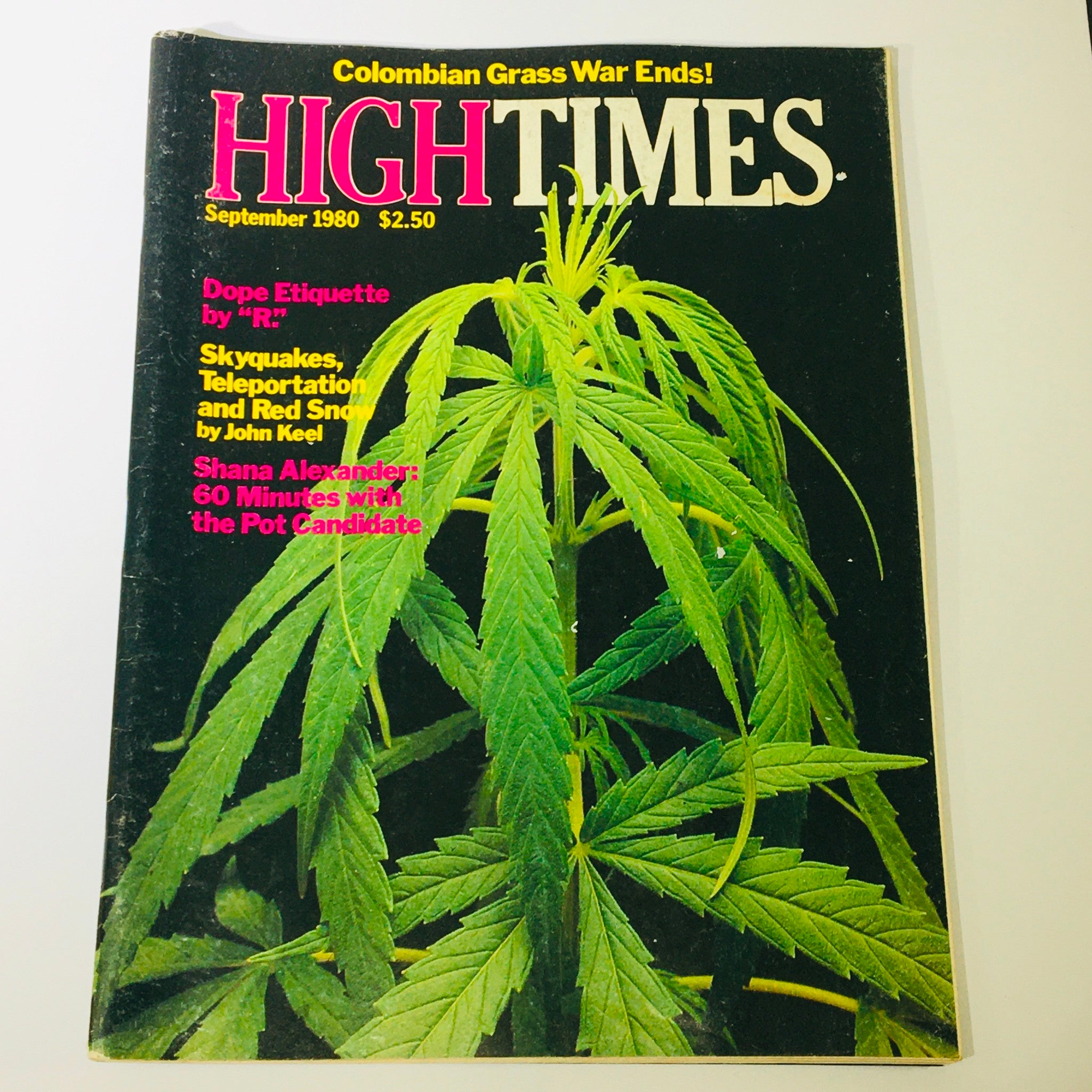 VTG High Times Magazine September 1980 - Shana Alexander & Dope Etiquette by "R"