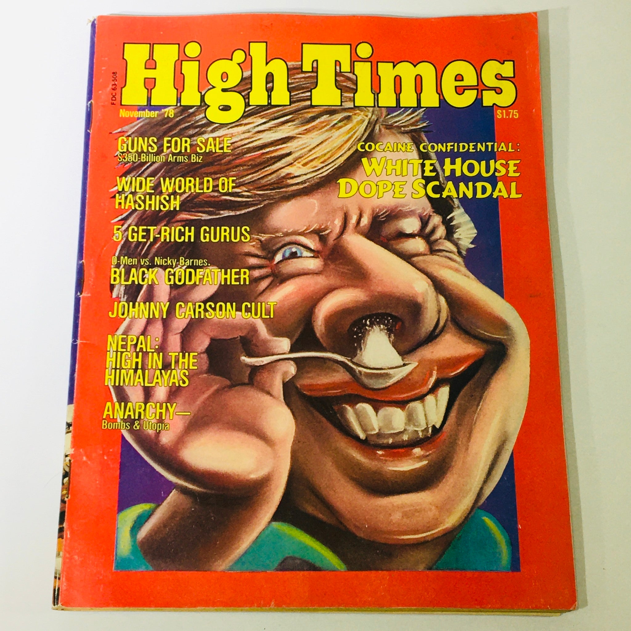 VTG High Times Magazine November 1978 - Johnny Carson Cult & White House Scandal