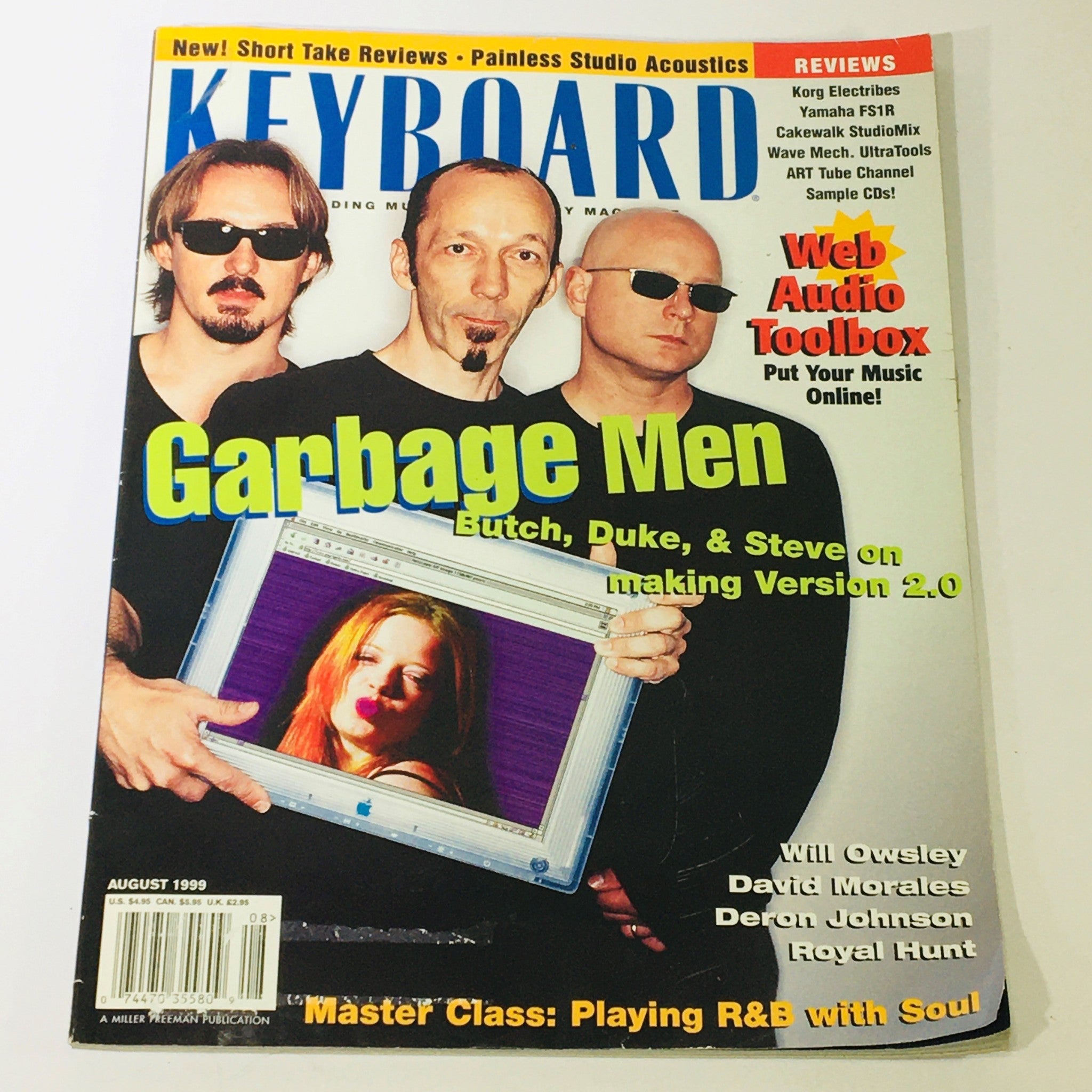 Keyboard Magazine August 1999 - Butch, Duke & Steve Plus Will Owsley, Royal Hunt