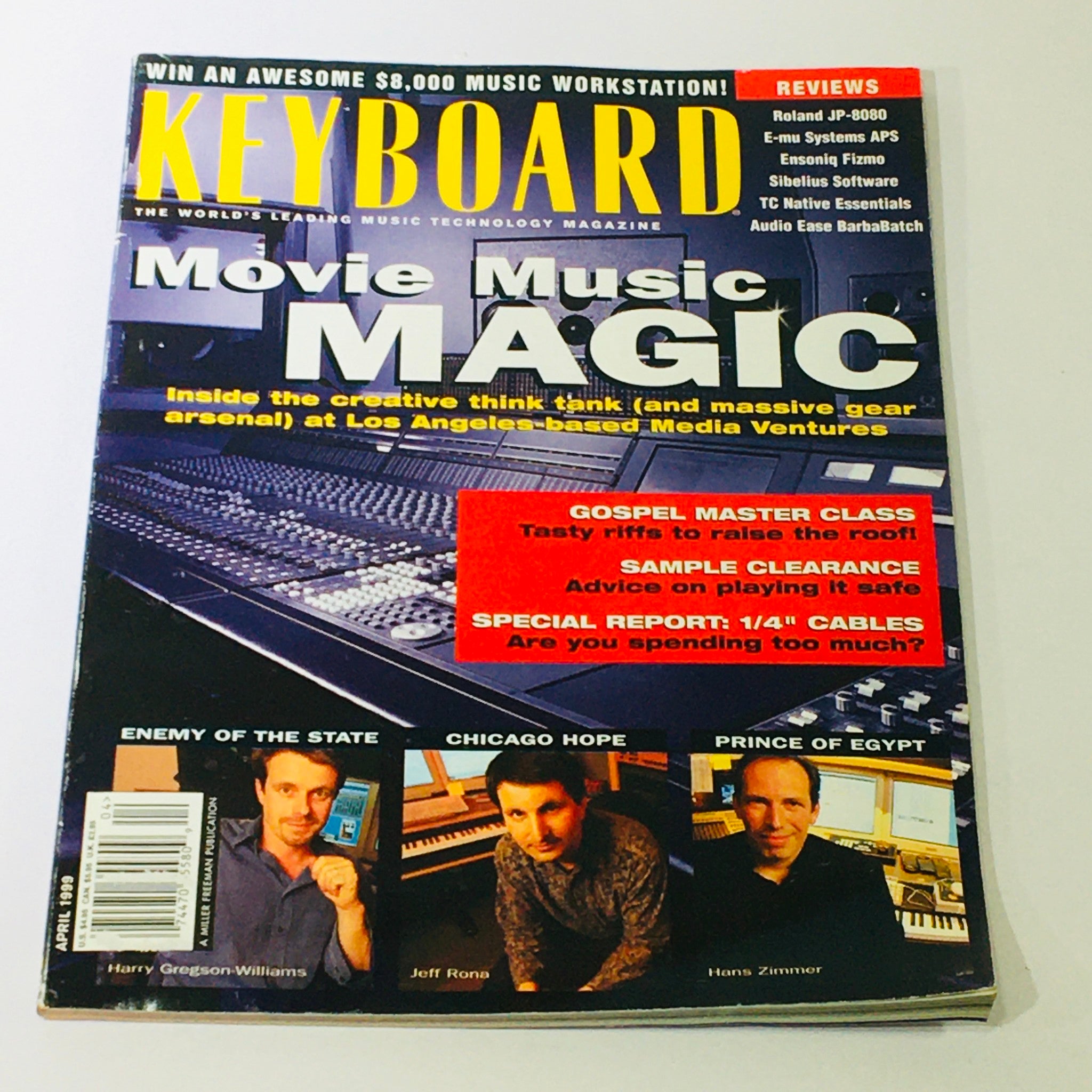 Keyboard Magazine April 1999 - Harry Gregson-Williams, Jeff Rona & Hans Zimmer